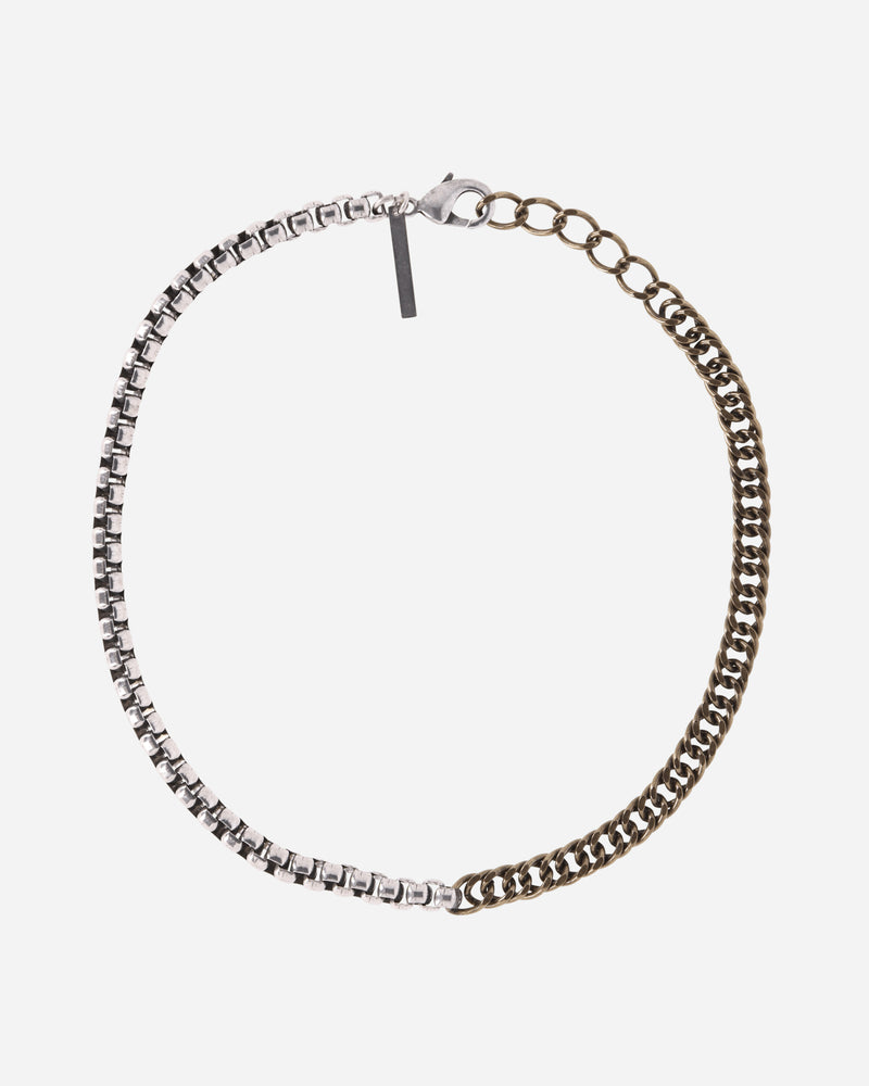 Contrast Chain Necklace Silver / Brass