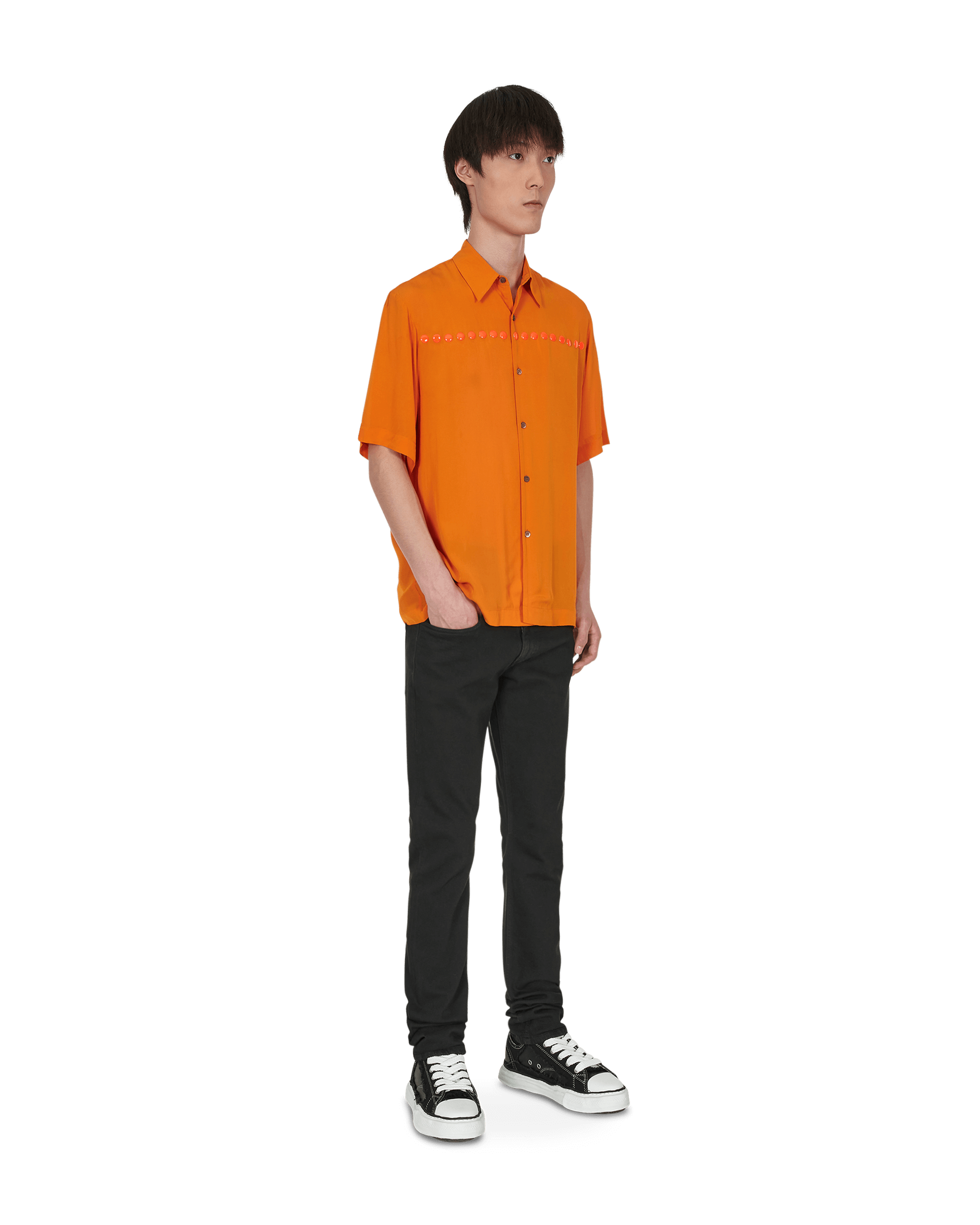 Clasen Embroidered Shirt Orange