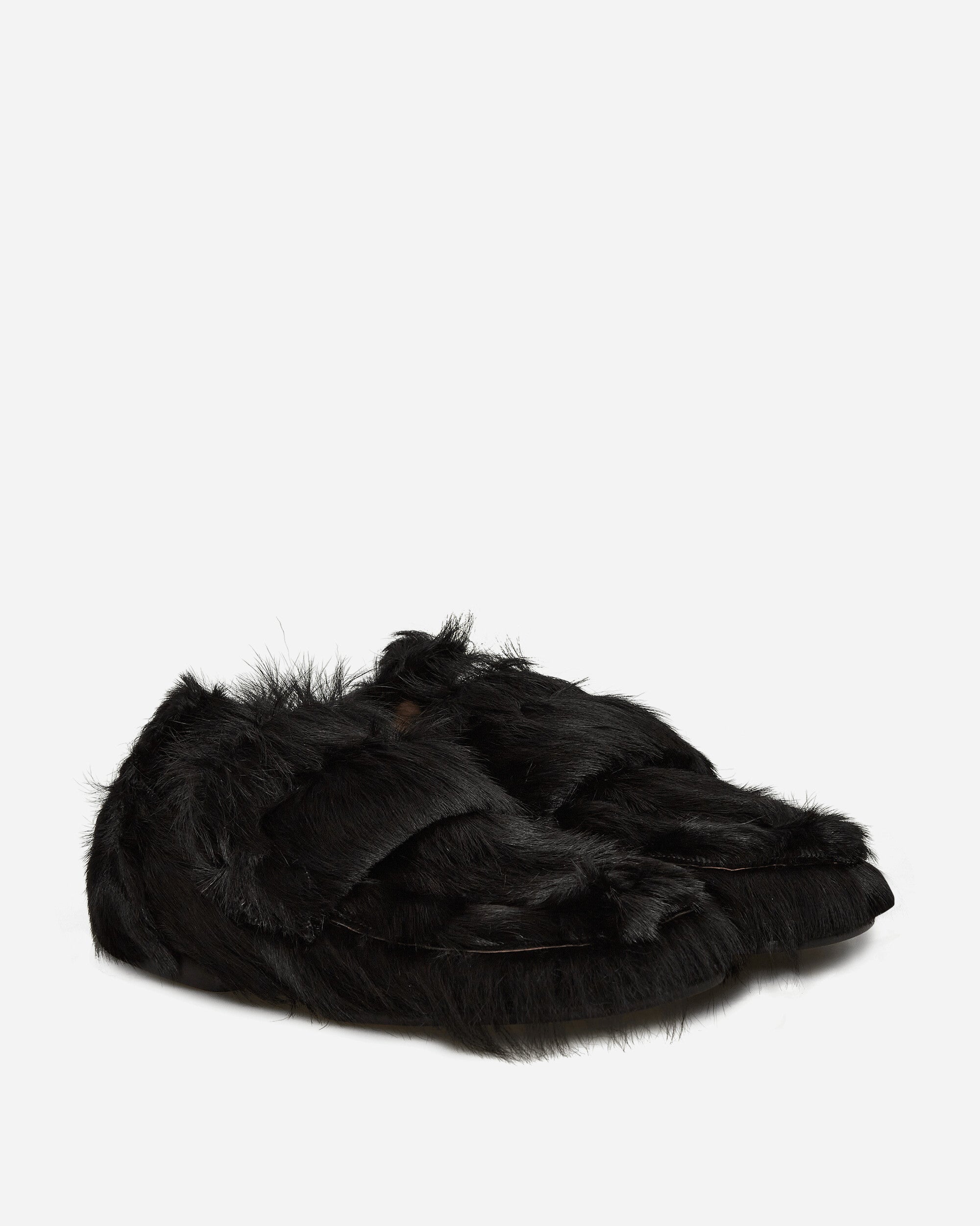 Fur Loafers Black