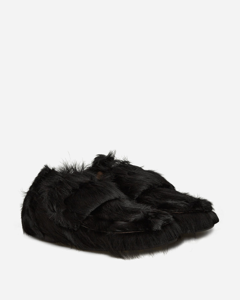 Fur Loafers Black