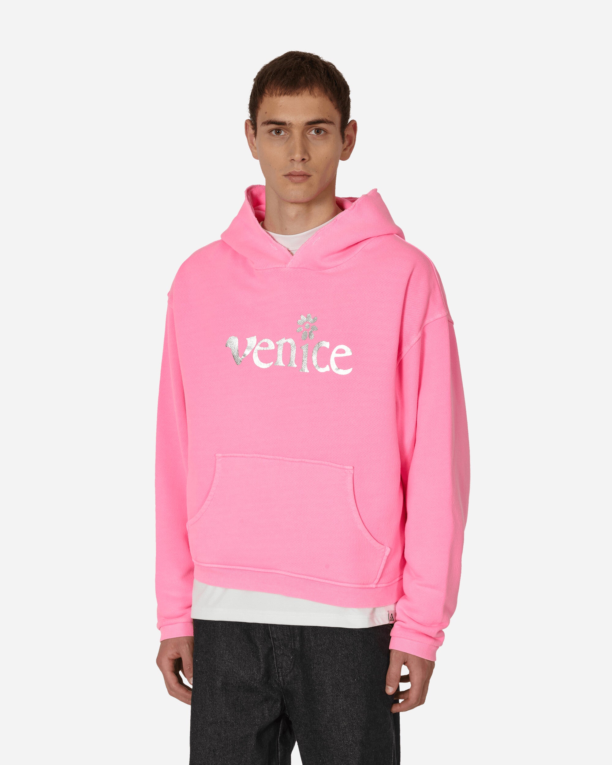 ERL Silver Printed Venice Hoodie Pink Sweatshirts Hoodies ERL07T031 1