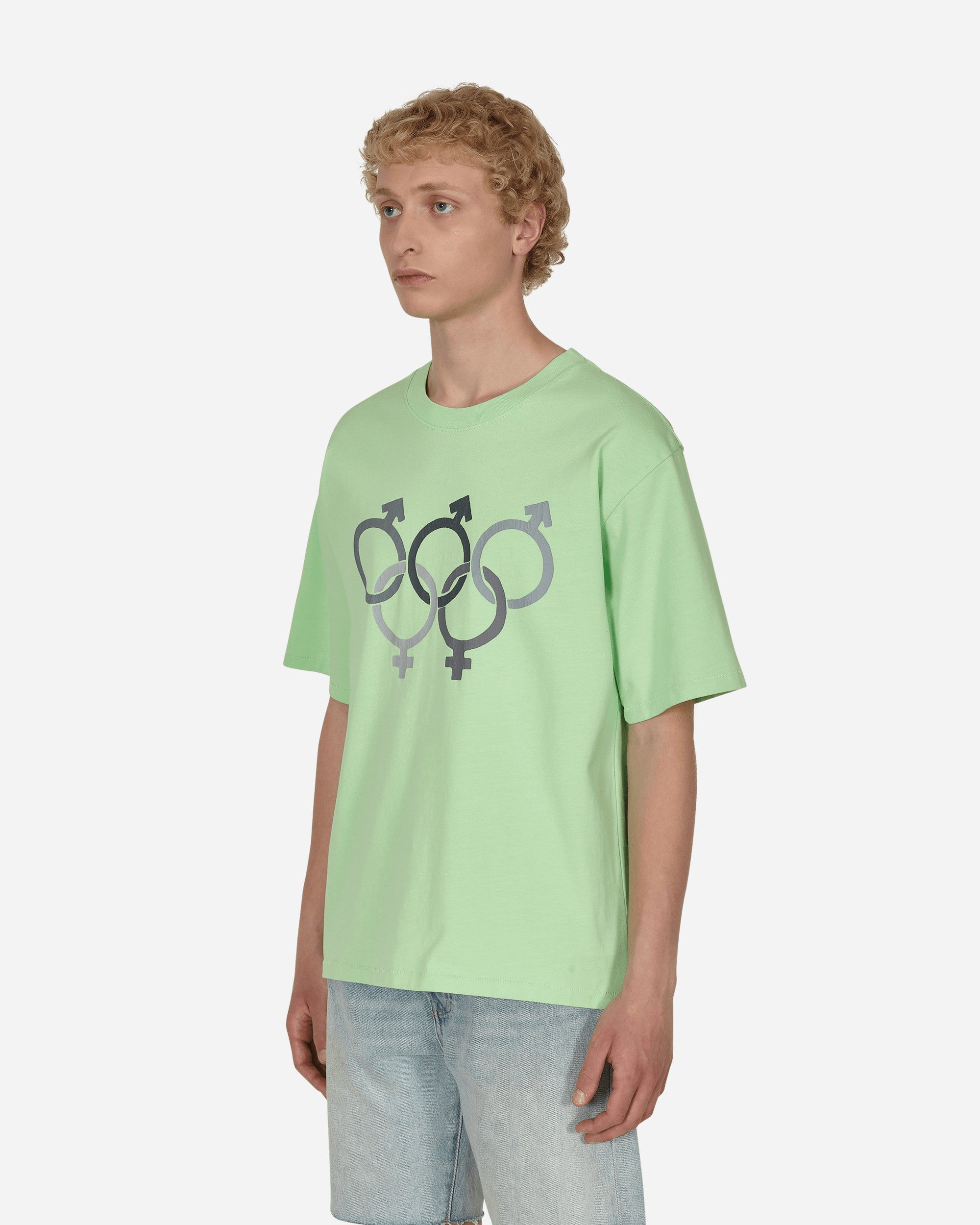 ERL Olympics Sex Tshirt Knit Lime T-Shirts Shortsleeve ERL04T010 2