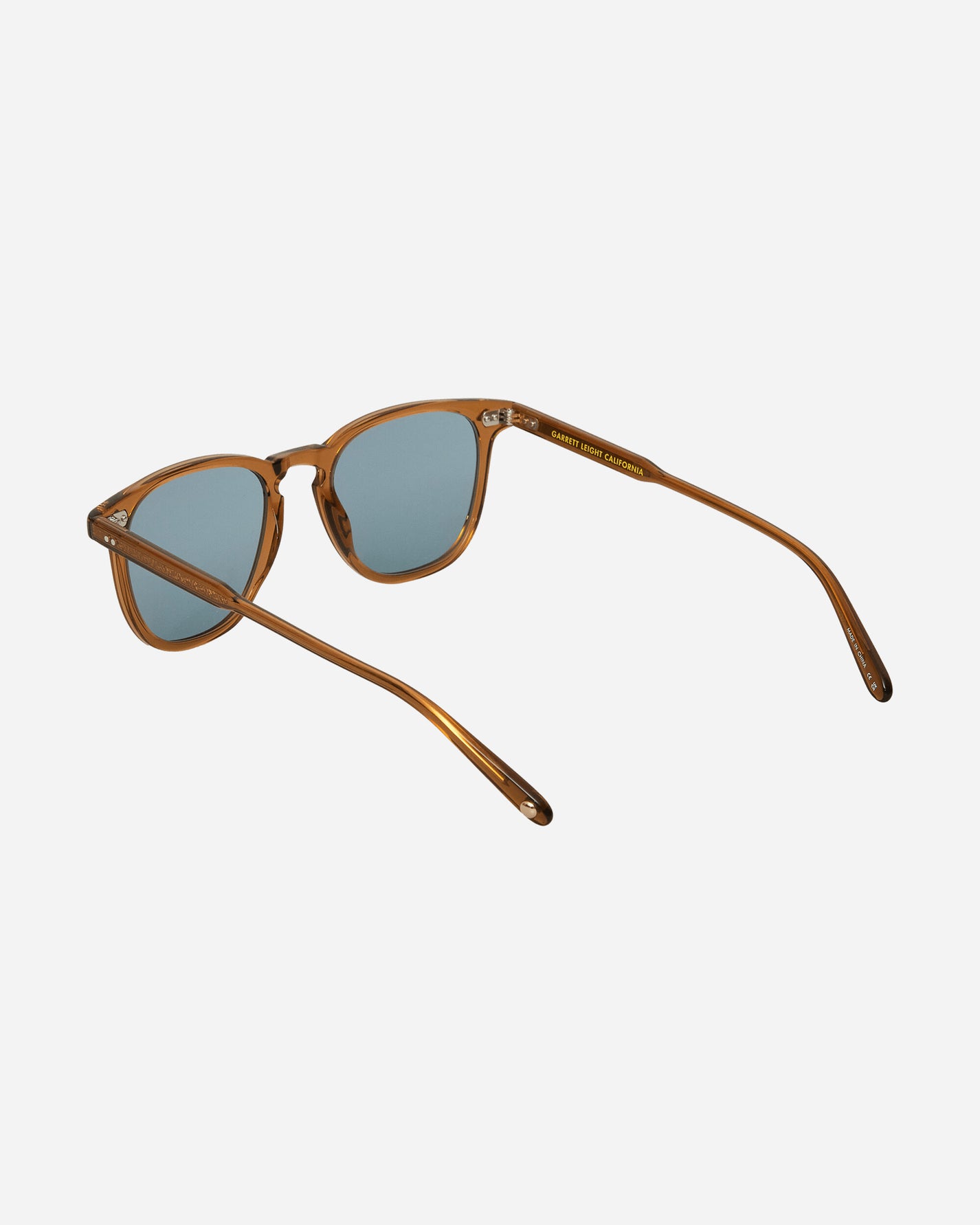 Garrett Leight Brooks Ii 47 Caramel/Pure Blue Eyewear Glasses 2131-47 CPBLU