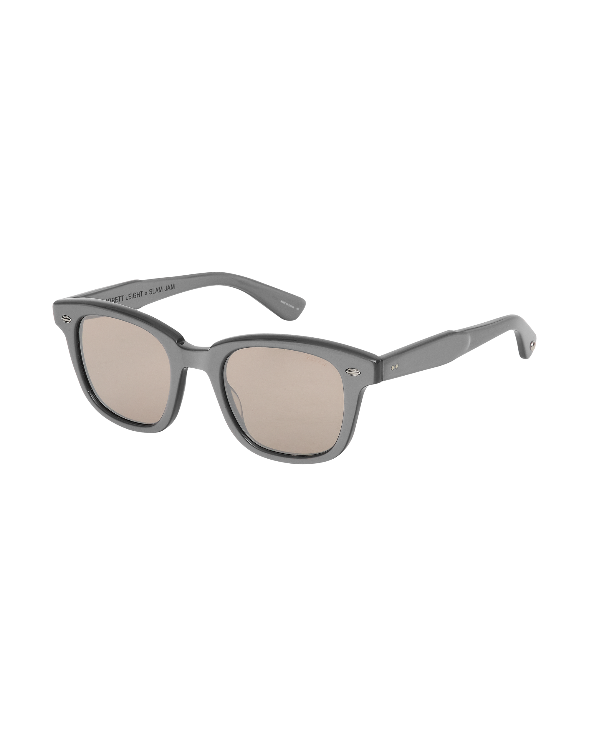 Garrett Leight GL x Slam Jam Calabar 49 Chrome/Se-Flat Black Blaze Mir Eyewear Sunglasses 2062-49 CSFBKBZM