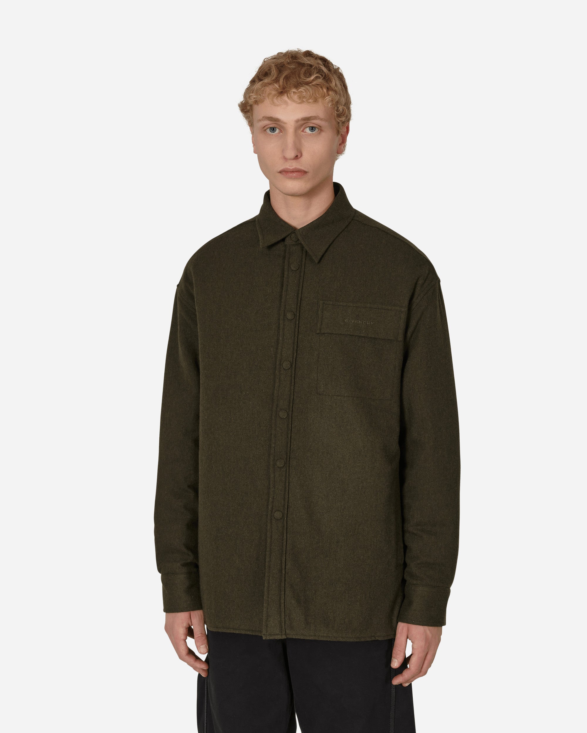 Military Flannel Overshirt Green