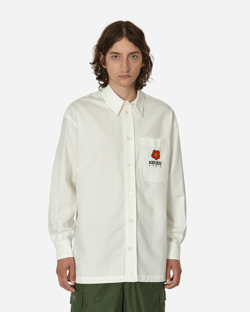 'Boke Flower' Crest Oversized Shirt White