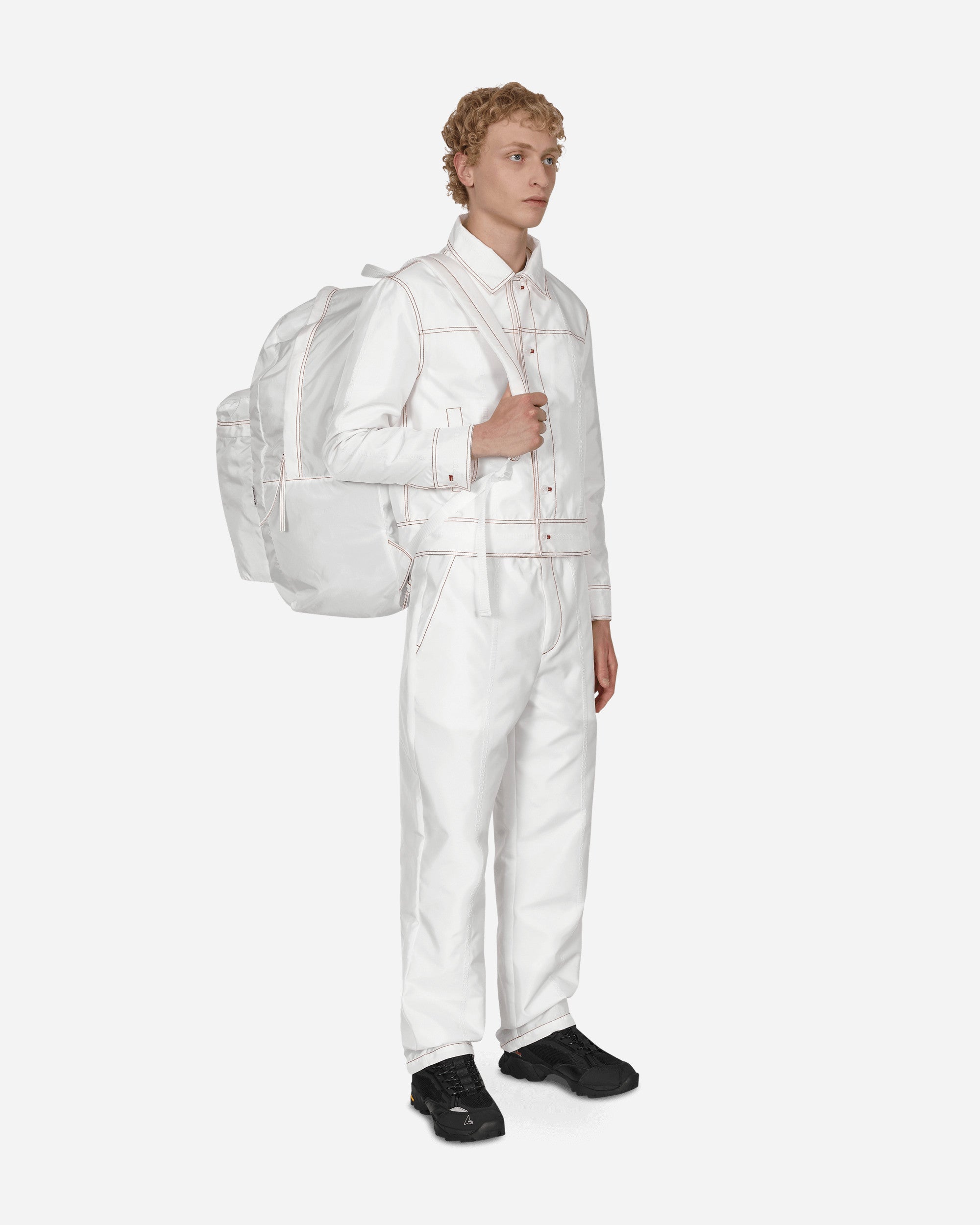 Airbag Embossed Backpack White