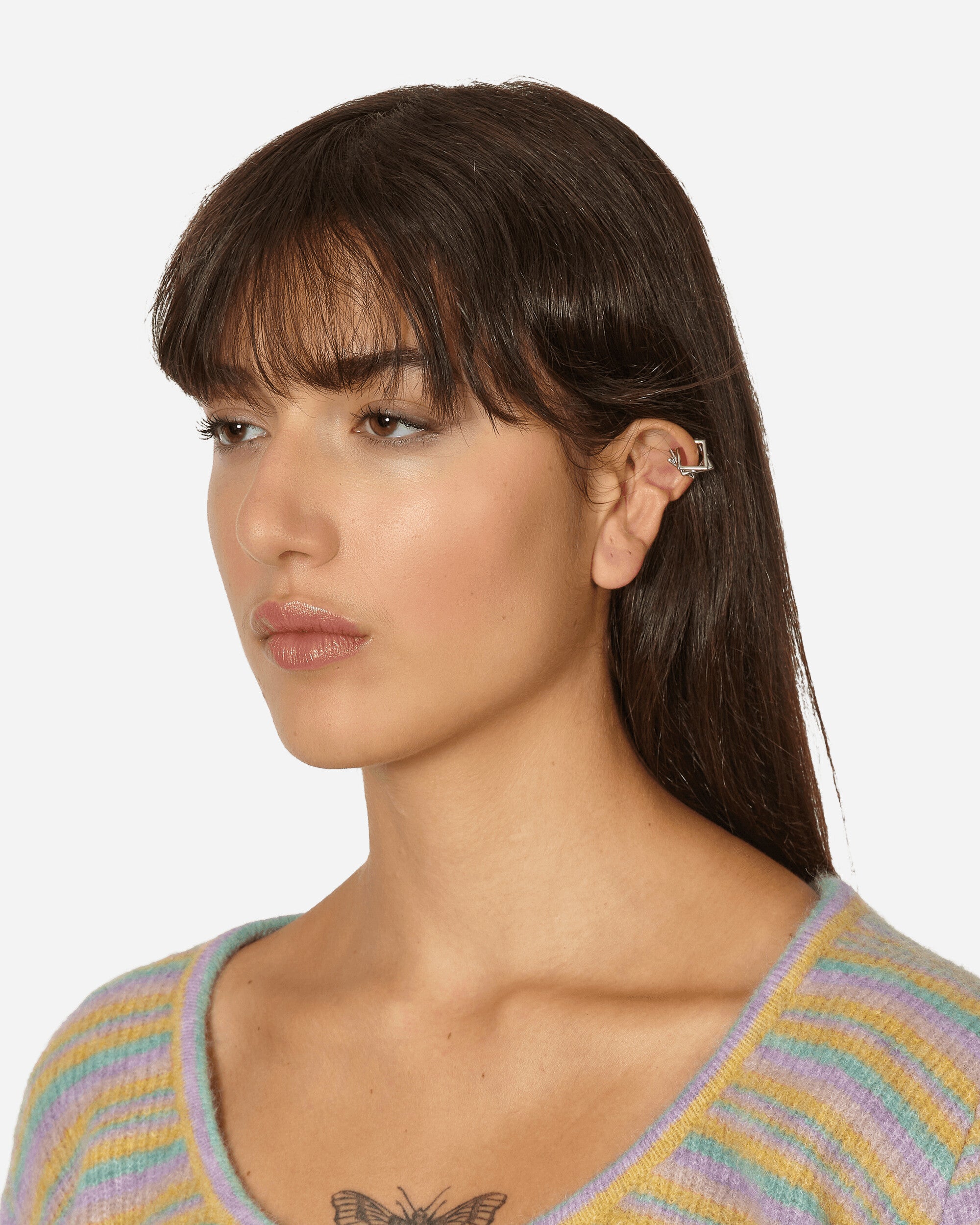 Mini Polygon Ear Cuff Palladium
