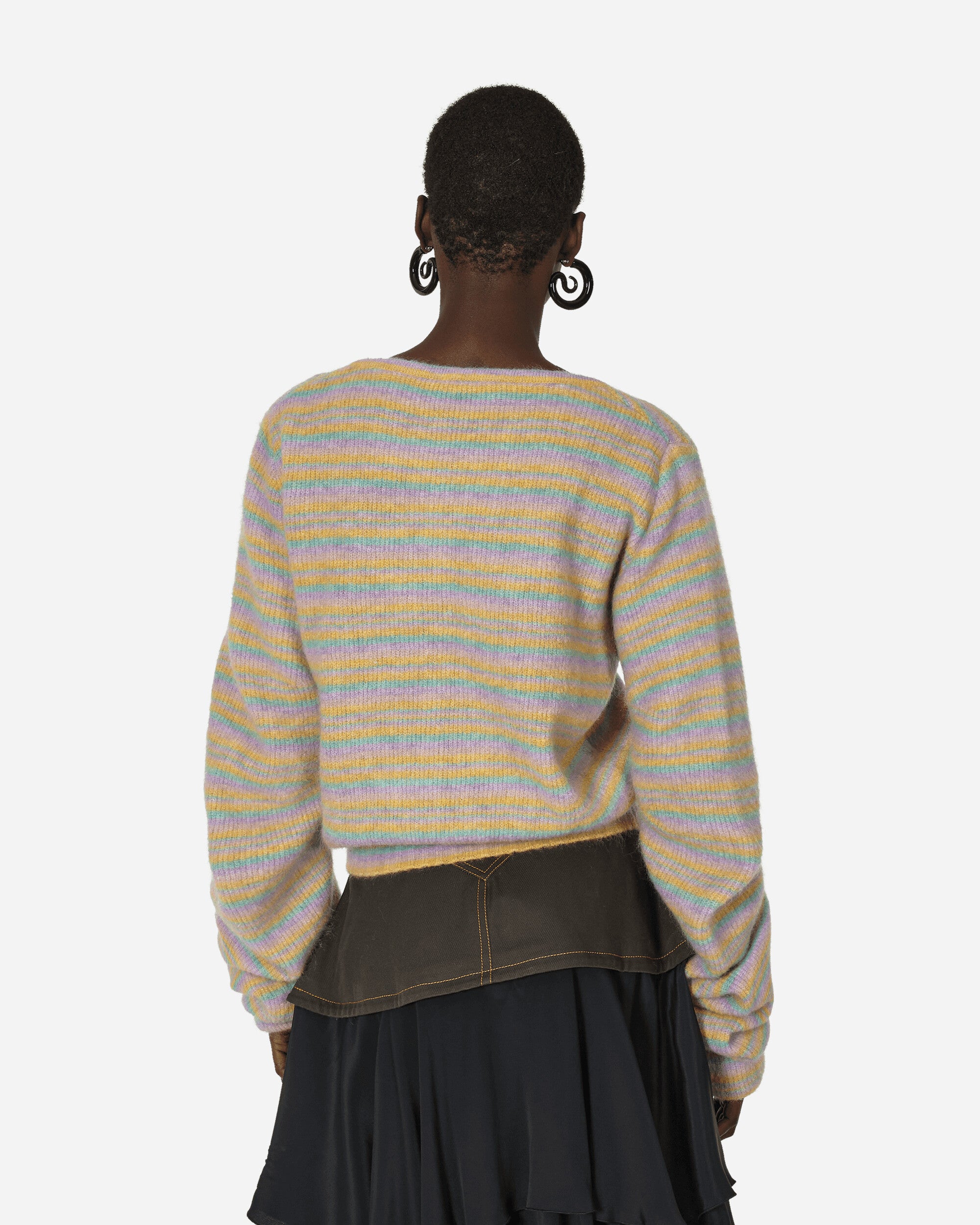 Kiko Kostadinov Wmns Striped Curl Jumper Pastel Multi Stripe Knitwears Sweaters KKWAW23KN05-55 001