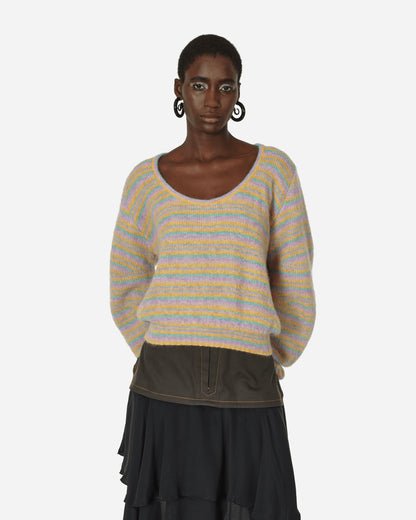 Kiko Kostadinov Wmns Striped Curl Jumper Pastel Multi Stripe Knitwears Sweaters KKWAW23KN05-55 001