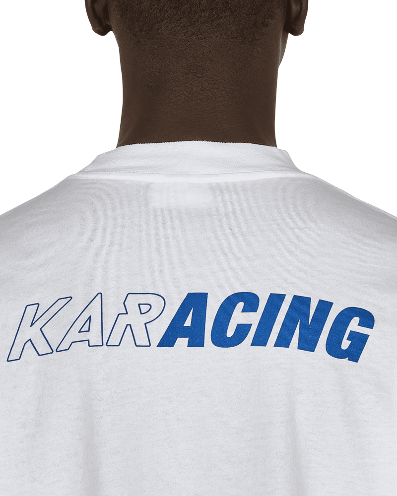 L'Art De L'Automobile Mock Neck Collar T-Shirt White T-Shirts Shortsleeve KARSUPRA 001