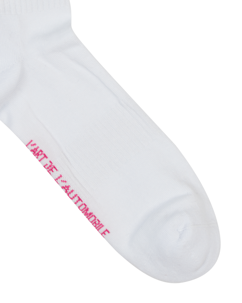 L'Art De L'Automobile Sport White Underwear Socks KARSPLASHSOCK 001