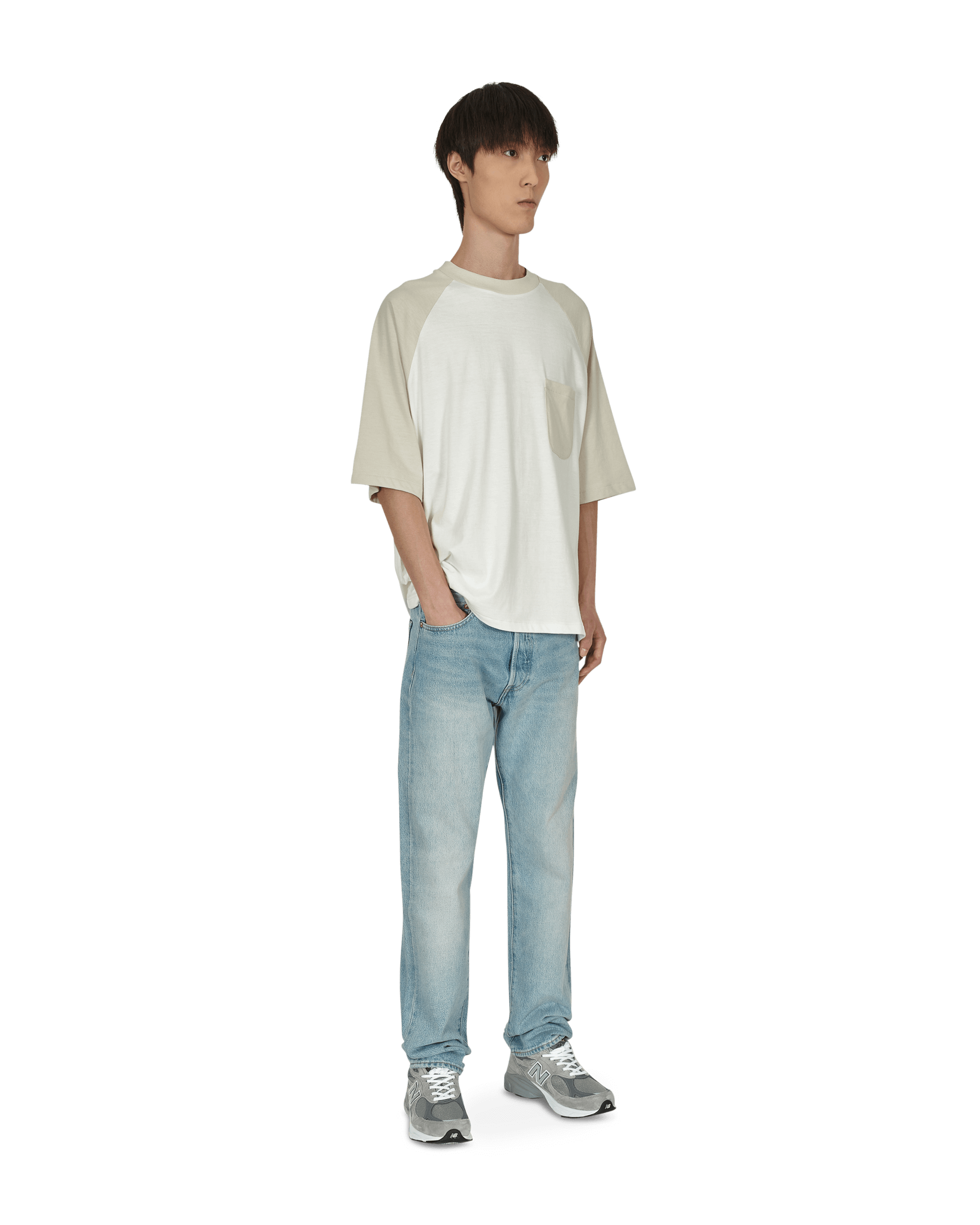 Levi's® Made & Crafted Lmc Ss Raglan Tee Oatmeal T-Shirts Shortsleeve A2139 0001
