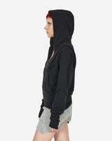 Mainline:RUS/Fr.CA/DE Zip Up Hoodie With Fraying Detail Black Sweatshirts Hoodies KIT 1