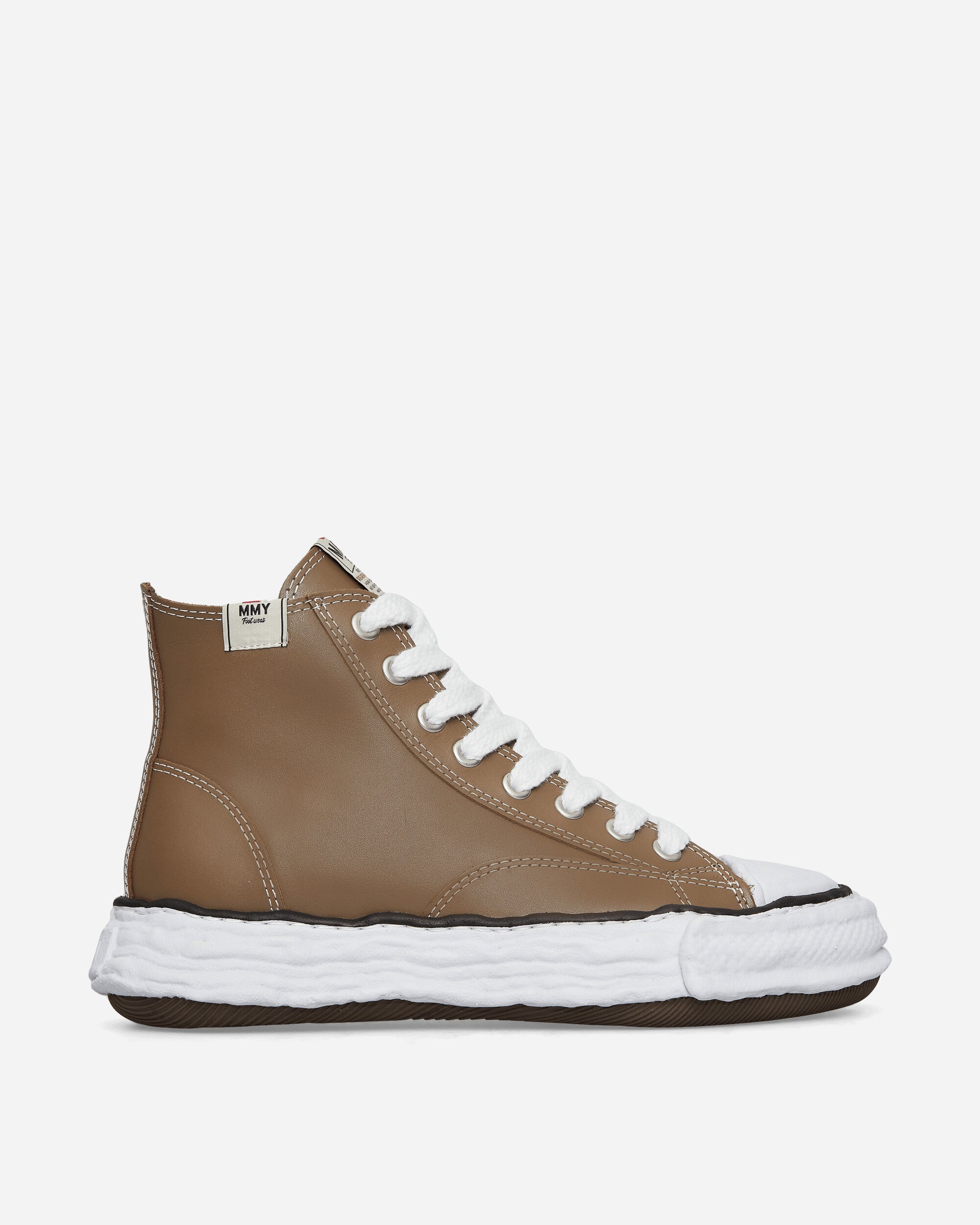 Maison MIHARA YASUHIRO Peterson 23 High/ Original Sole Leather Brown Sneakers High A11FW703 WHITE
