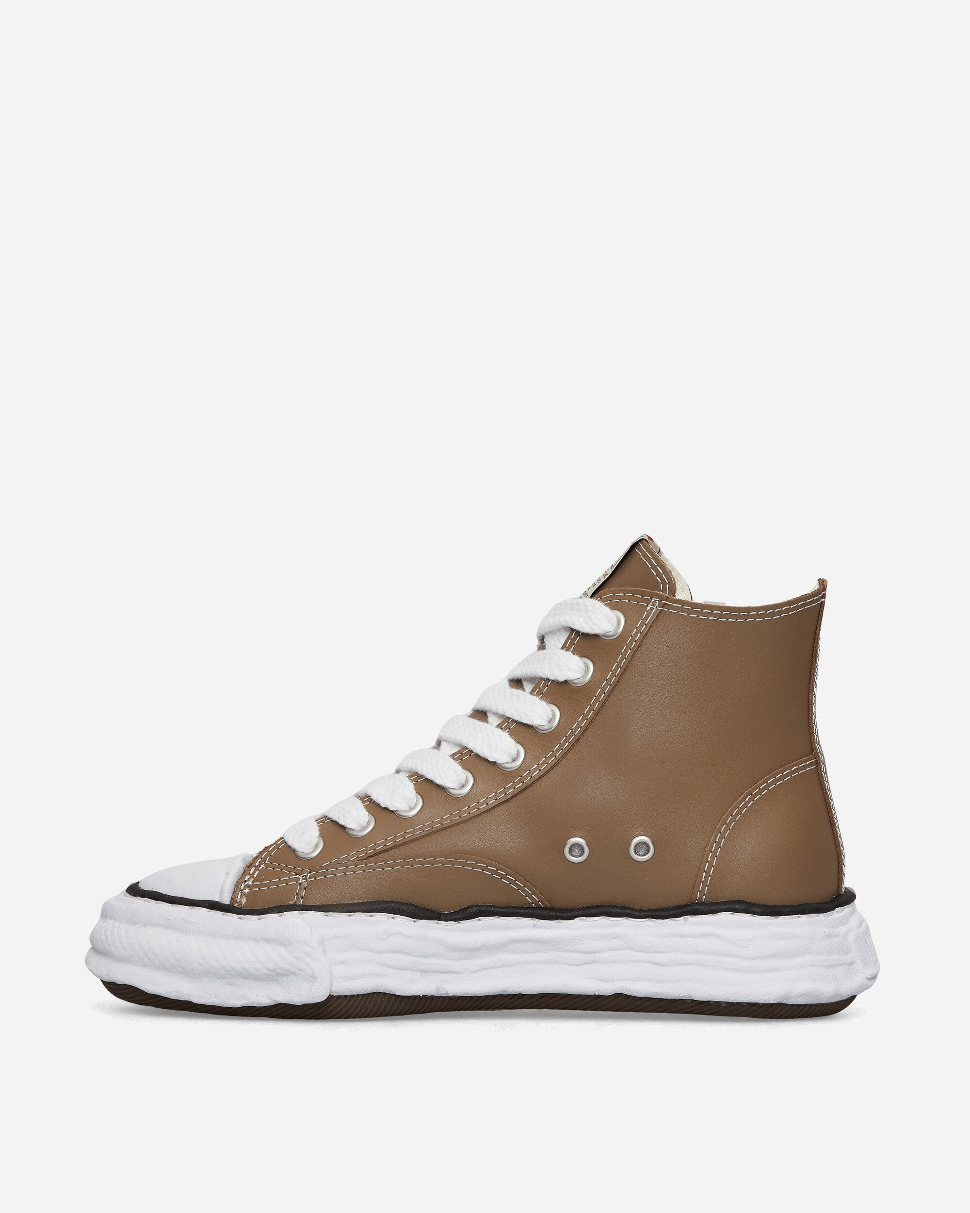 Maison MIHARA YASUHIRO Peterson 23 High/ Original Sole Leather Brown Sneakers High A11FW703 WHITE