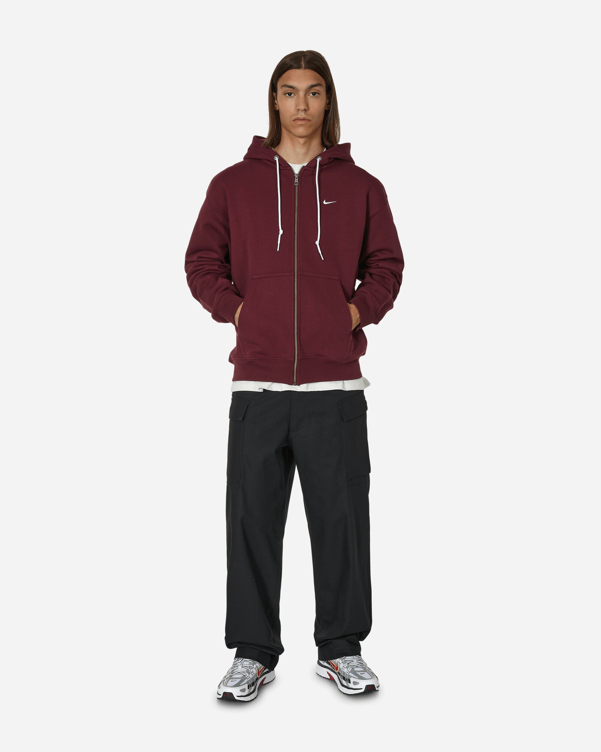 Solo Swoosh Full-Zip Hooded Sweatshirt Night Maroon