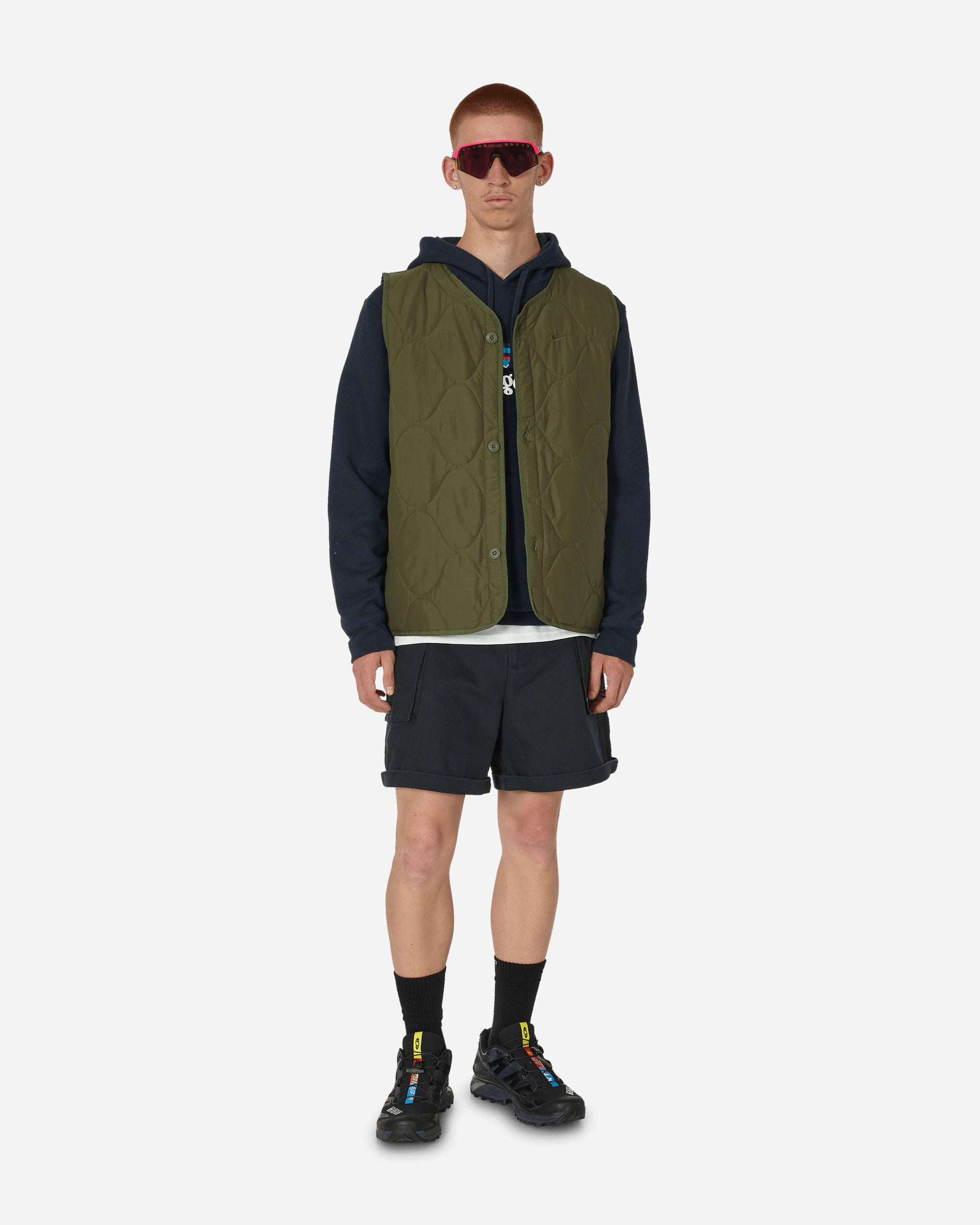 Woven Insulated Military Gilet Cargo Khaki