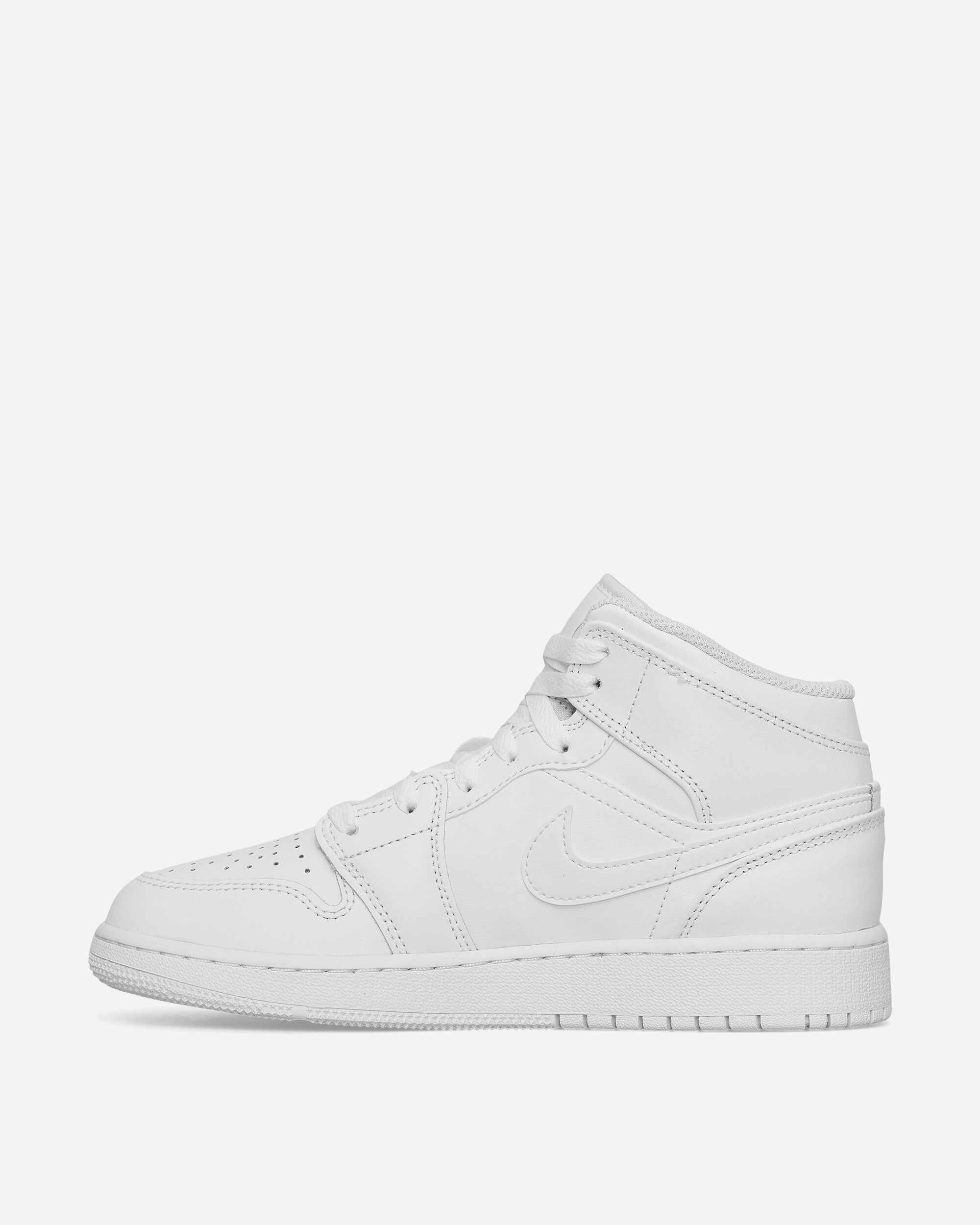 Nike Jordan Air Jordan 1 Mid (Gs) White/White Sneakers Mid 554725-136
