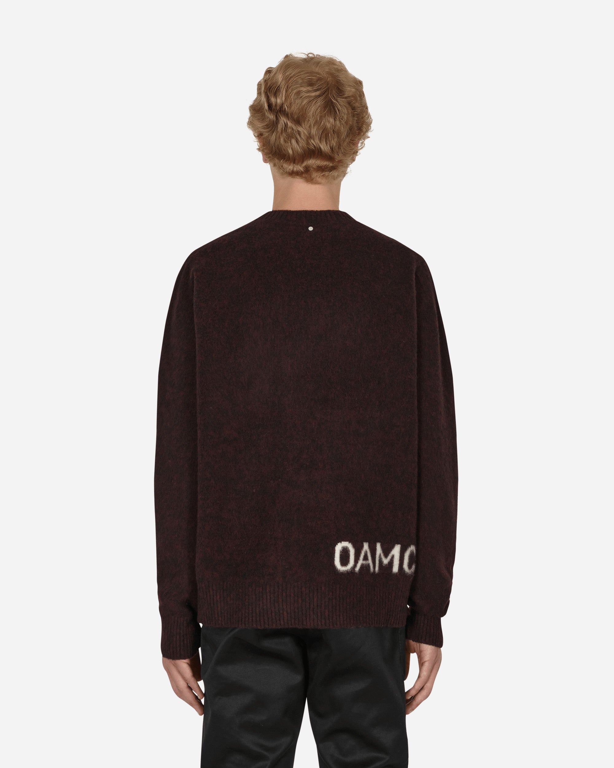 OAMC Whistler Crewneck Burgundy/Black Knitwears Sweaters 22A28OAK09 007