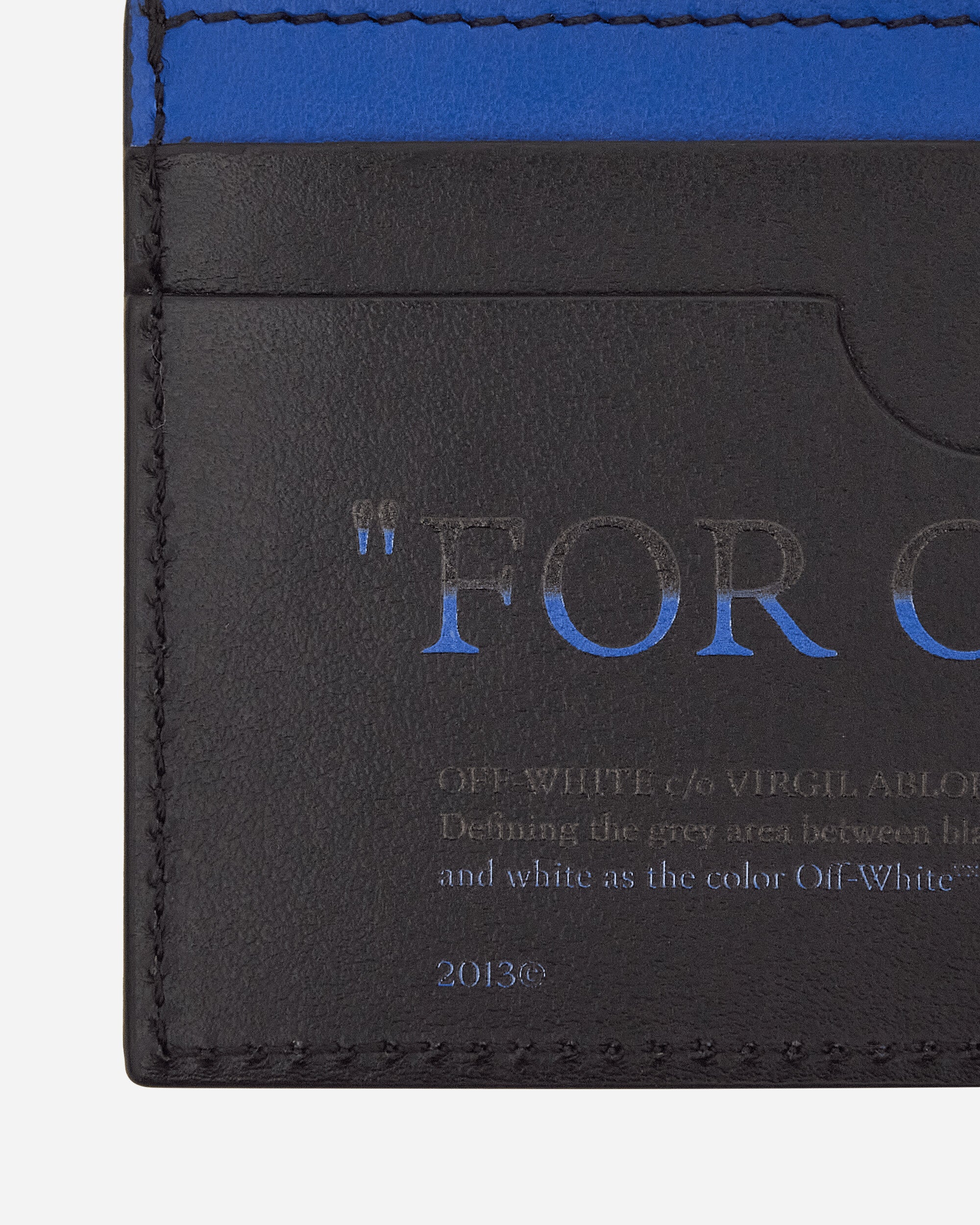 Off-White Quote Bookish Card Case Black/Blue Wallets and Cardholders Cardholders OMND067F23LEA001 1045