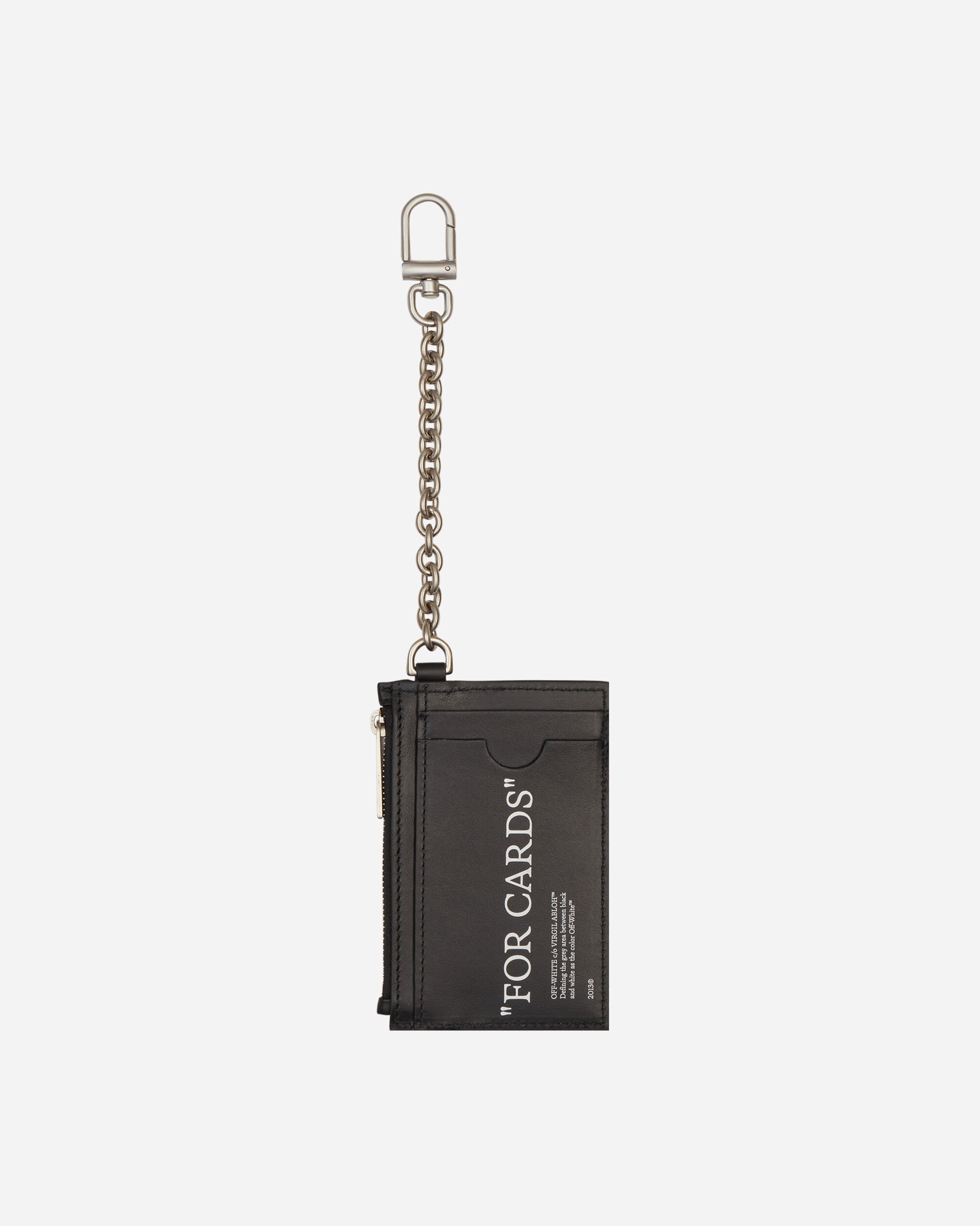Quote Bookish Key Ring Card Case Black