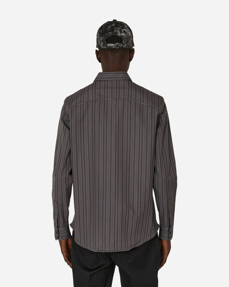 Off-White Ow Emb Popl Zip Round Shirt Dark Gray/Black Shirts Longsleeve Shirt OMGE024F23FAB004 807