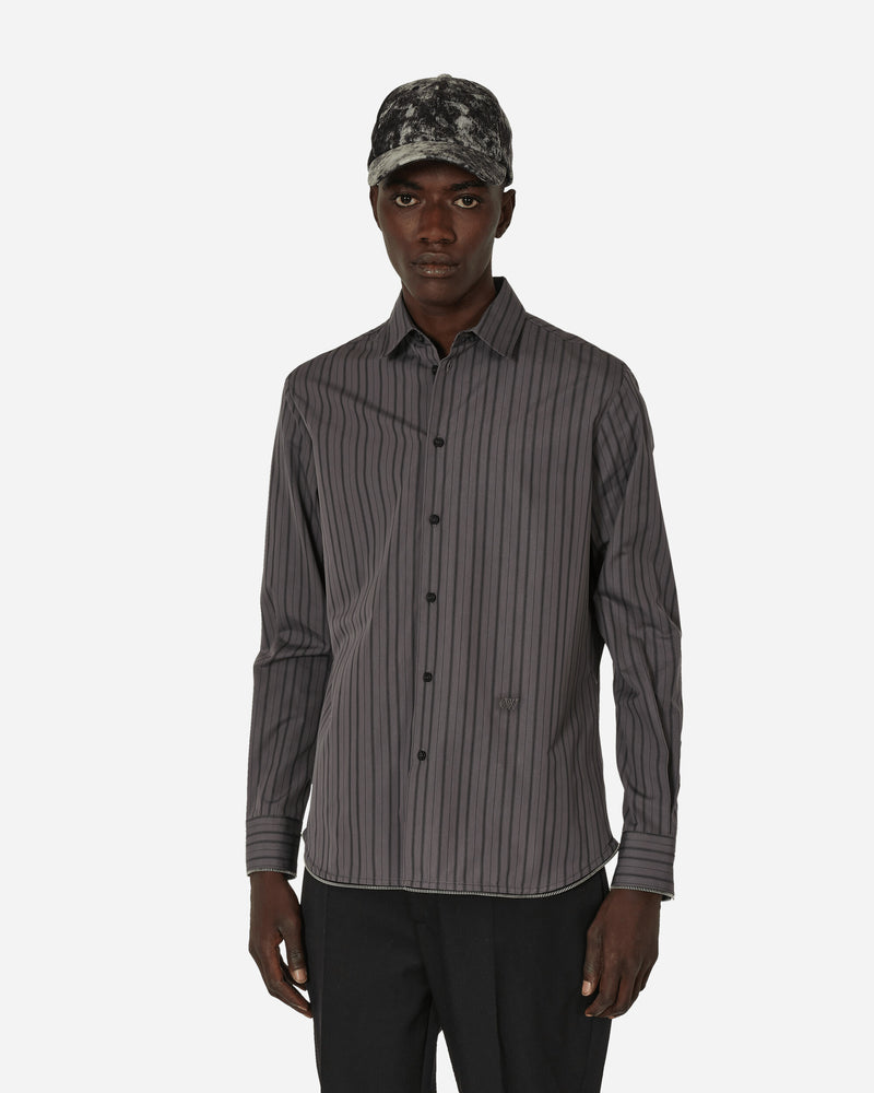 Off-White Ow Emb Popl Zip Round Shirt Dark Gray/Black Shirts Longsleeve Shirt OMGE024F23FAB004 807