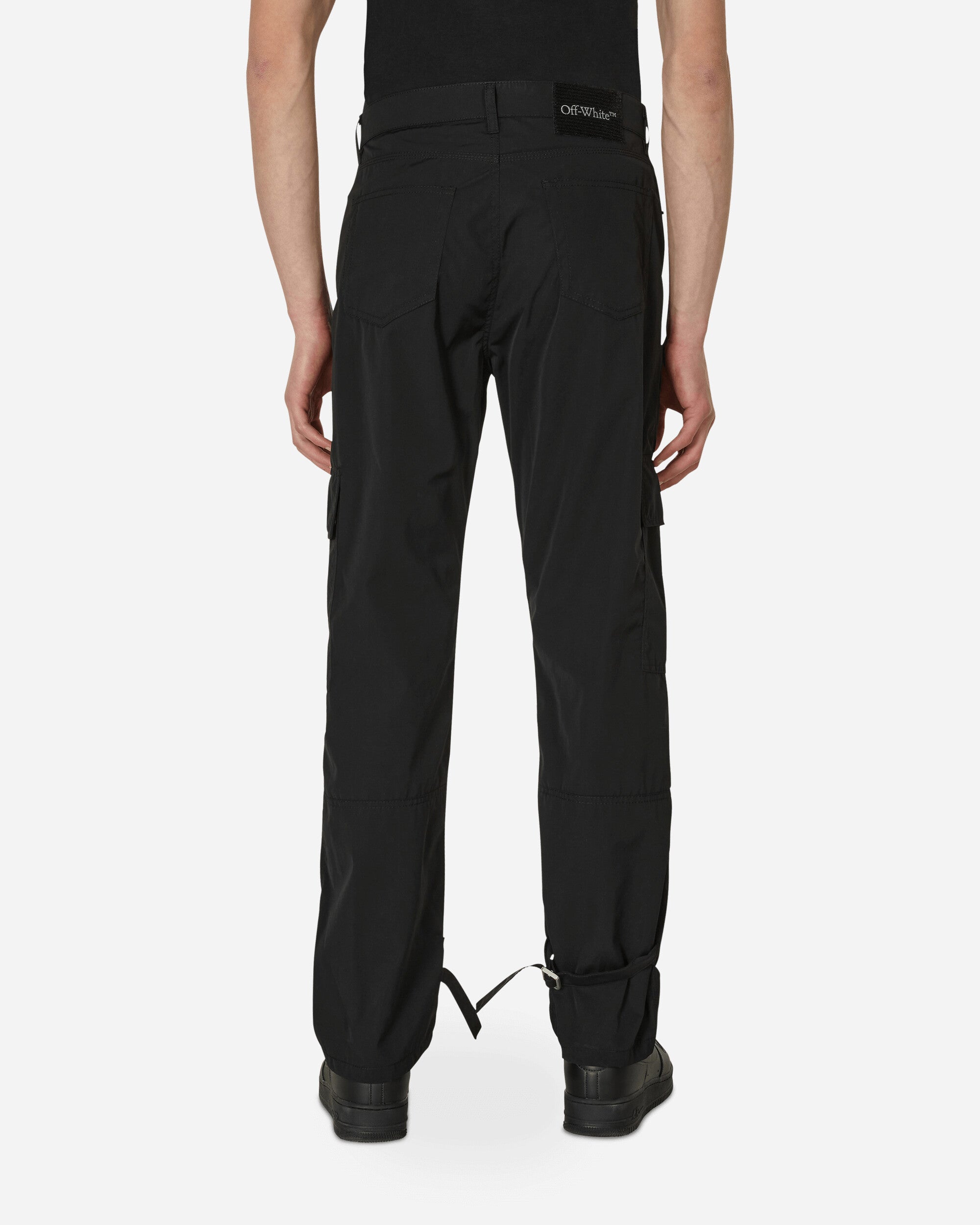 Off-White Wave Tag Nylon Cargo Pant Black Pants Trousers OMCF036S23FAB001 1000