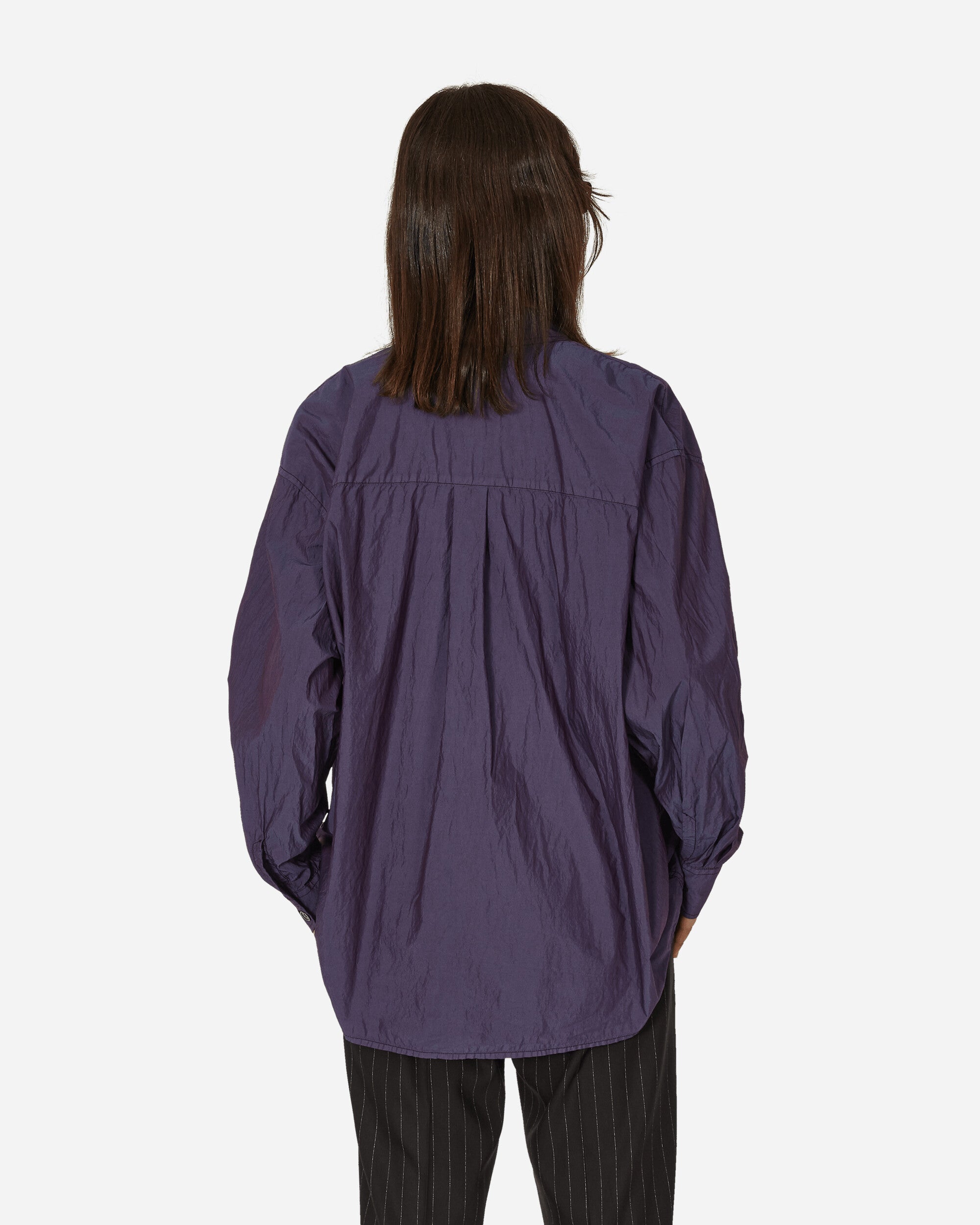 Our Legacy Borrowed Shirt Blackcurrant Parachute Poplin Shirts Longsleeve Shirt M4232BBP 1