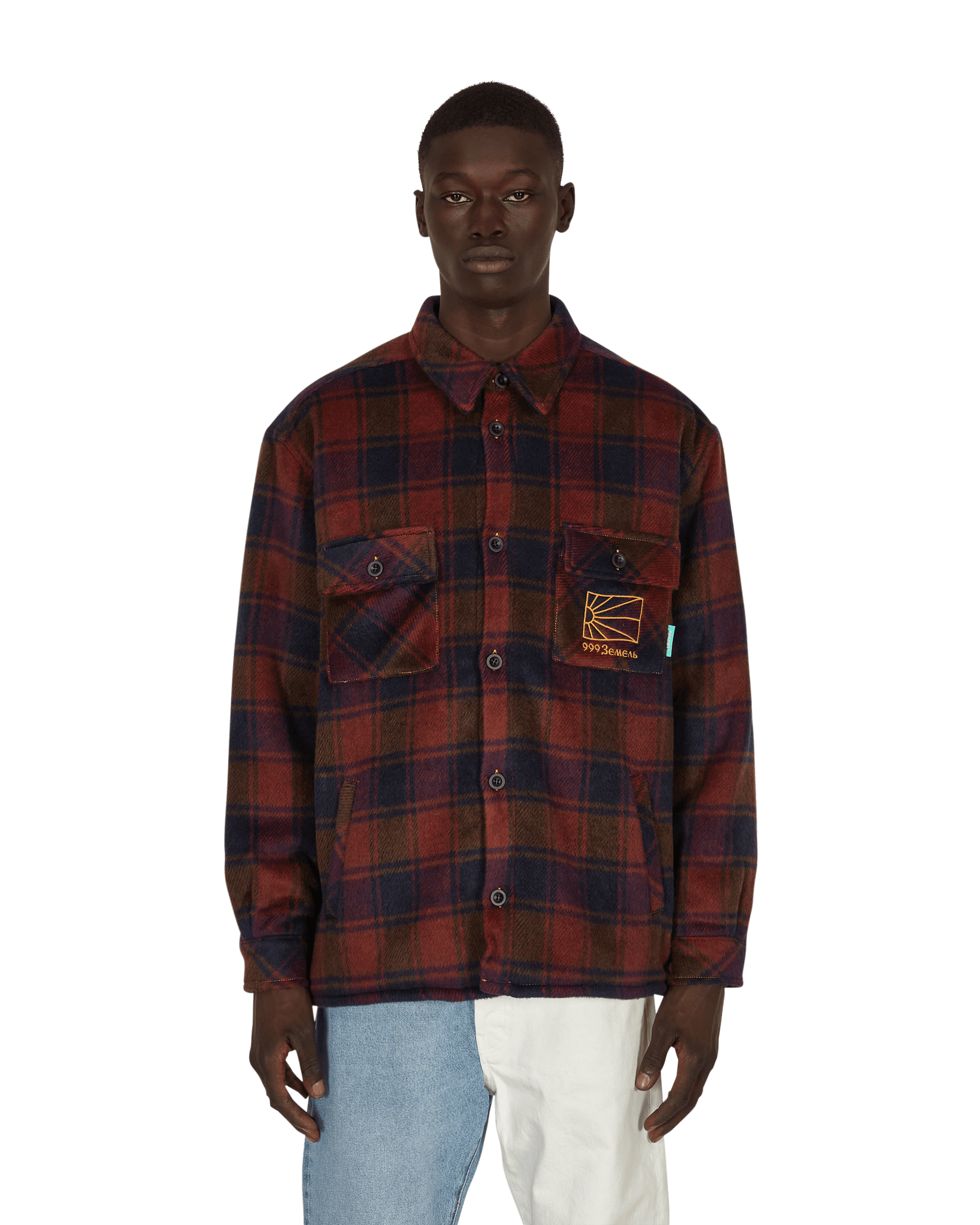 Sherpa Lined Woven Shirt Multicolor