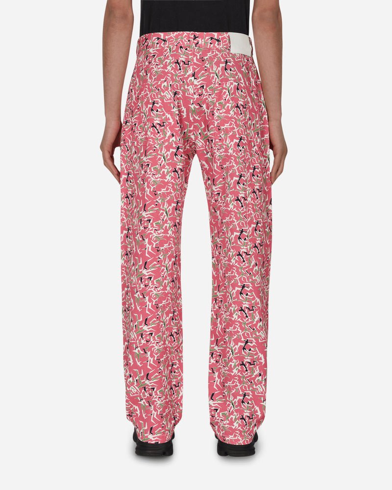 Paccbet Workwear Floral Pants Woven Pink Pants Trousers PACC10P007 1