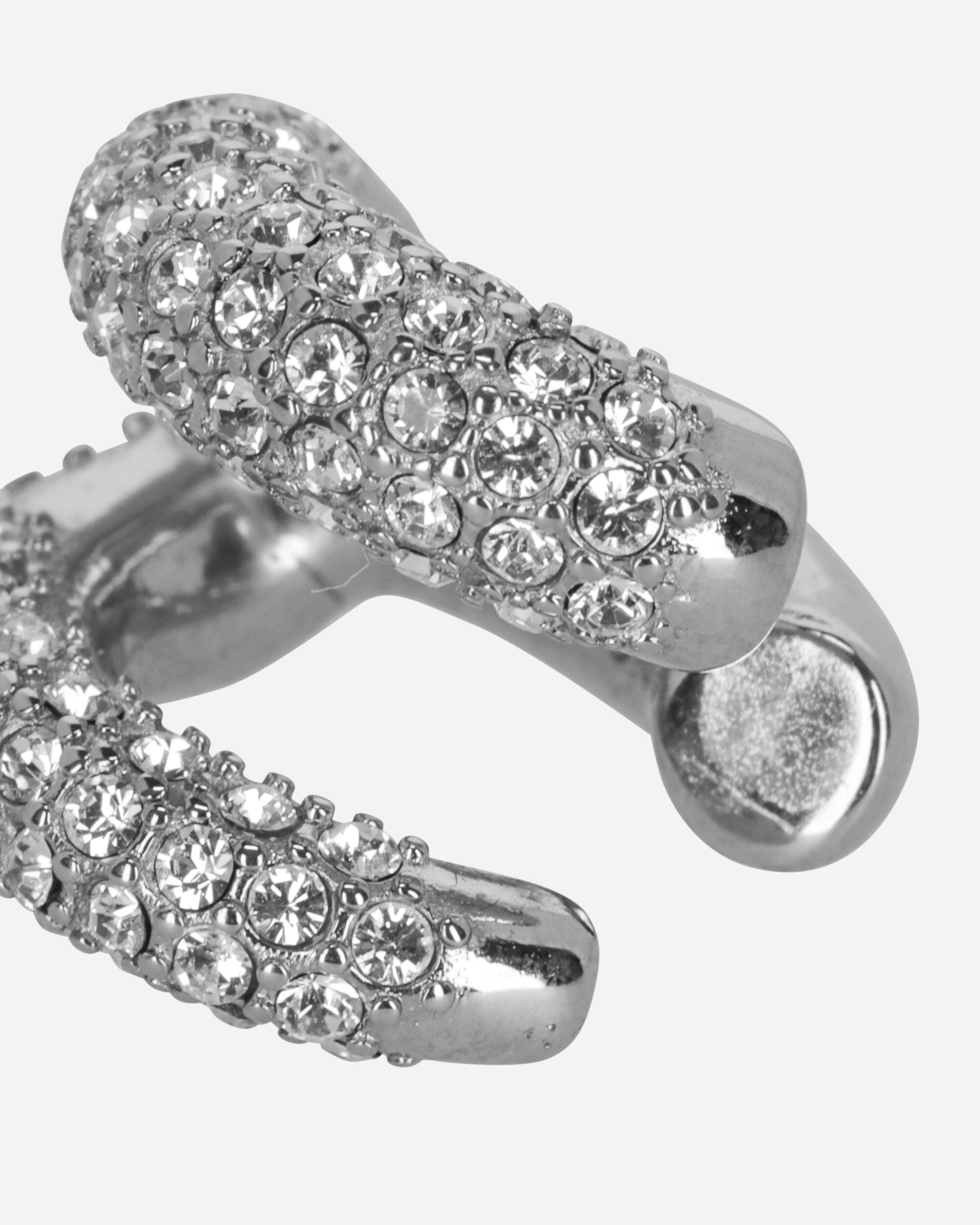 Panconesi Wmns Crystal Stellar Ear Cuff Silver Jewellery Earrings F23-EA015-S 3