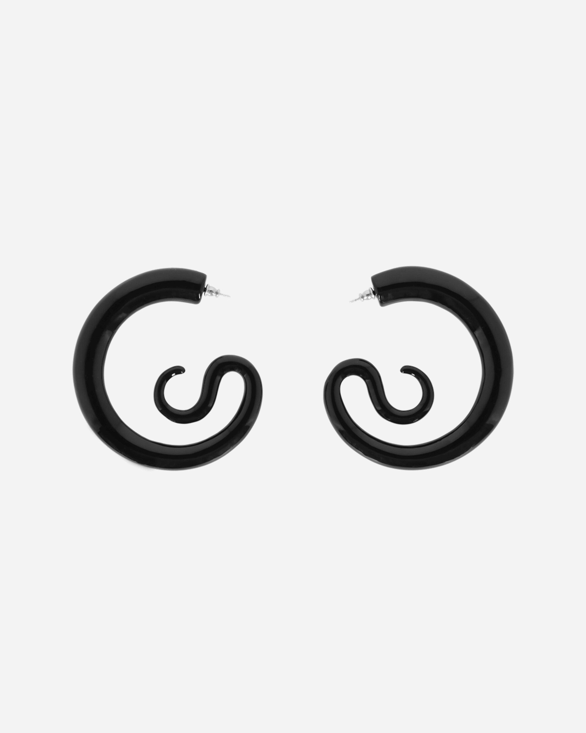 Panconesi Wmns Serpent Hoops Xl Black Jewellery Earrings F23-EA016-P 1