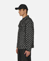 Pleasures Curfew Checker Trucker Jacket Black Coats and Jackets Jackets P23F002 BLACK