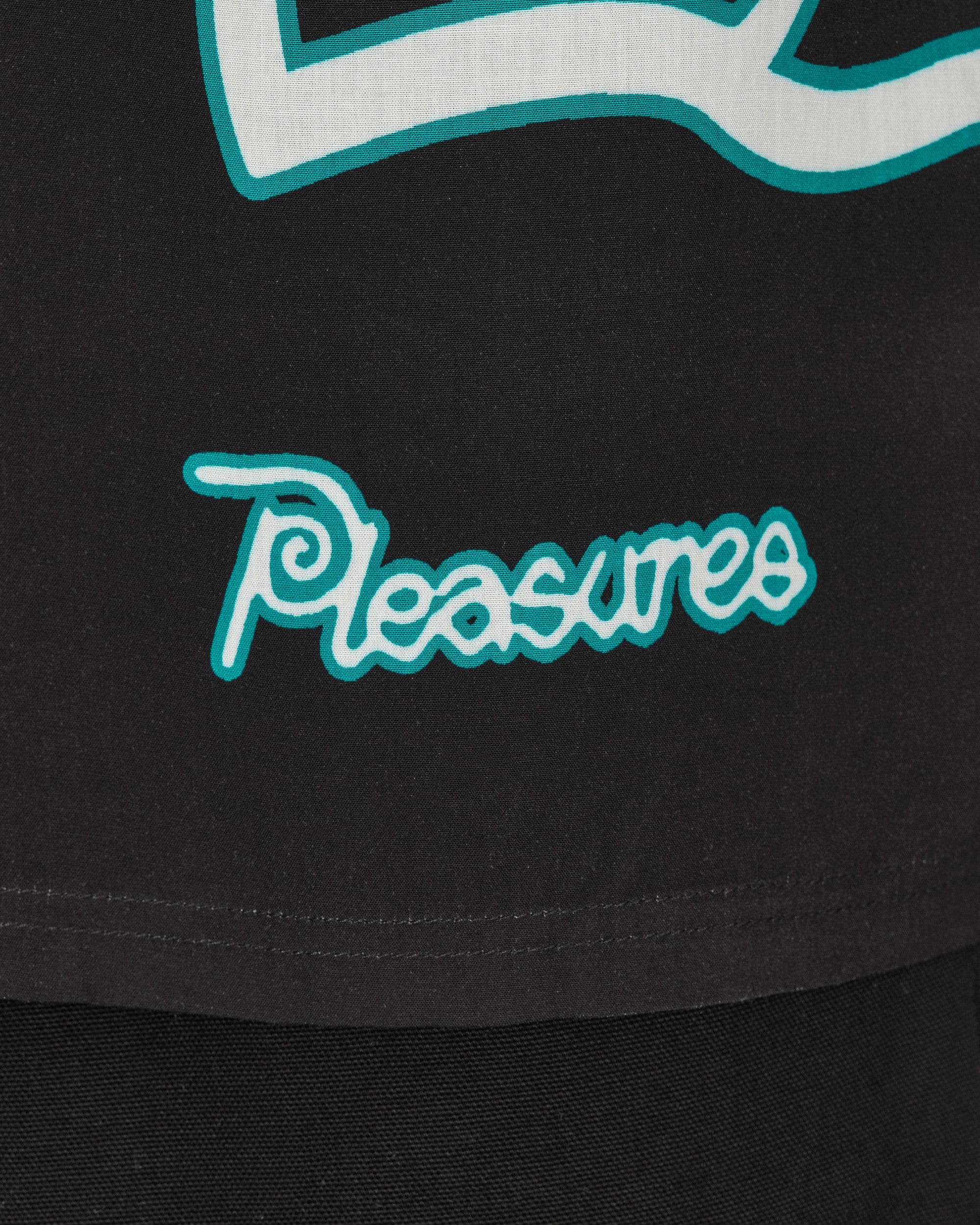 Pleasures Fury Button Down Black Shirts Shortsleeve P22SU007 BLACK