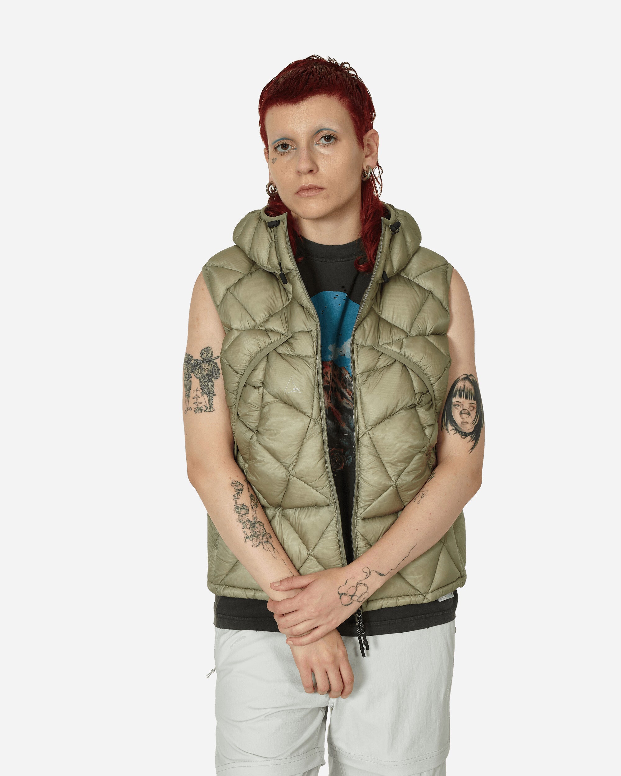 ROA Puffer Vest Grey Coats and Jackets Jackets RBMW035FA17 GRY0001
