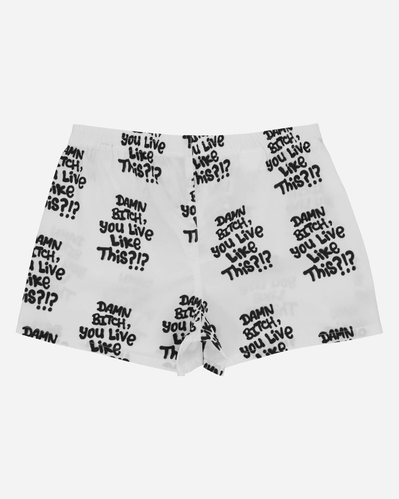 Ally Bo All Over Printed Boxer Shorts White