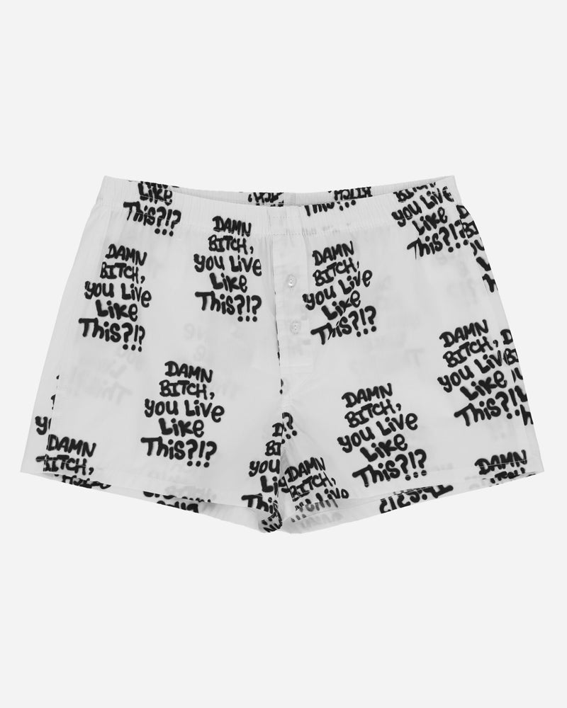 Ally Bo All Over Printed Boxer Shorts White