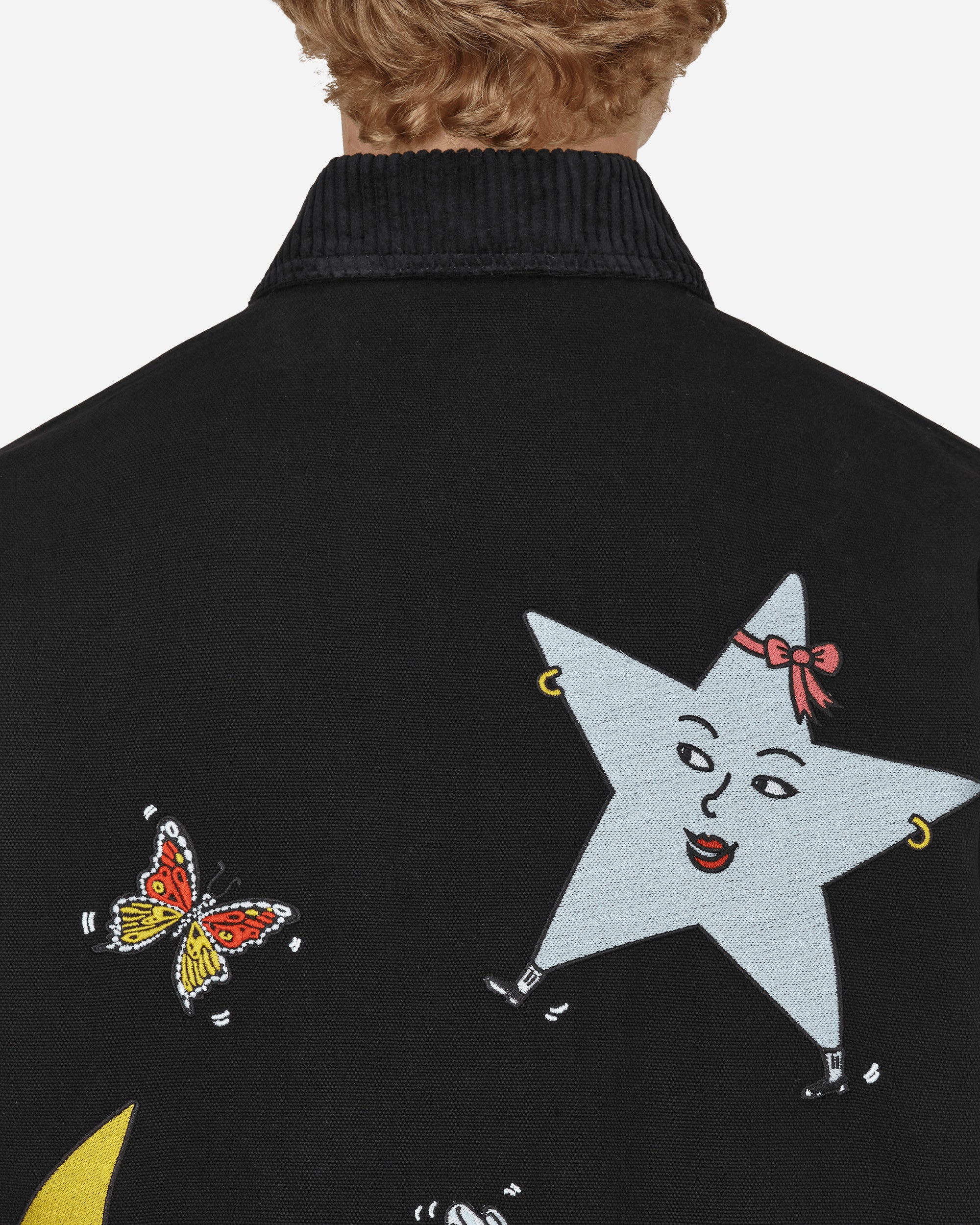 Sky High Farm Workwear Canvas Embroidered Chore Jacket Black Coats and Jackets Jackets SHF02C008 1