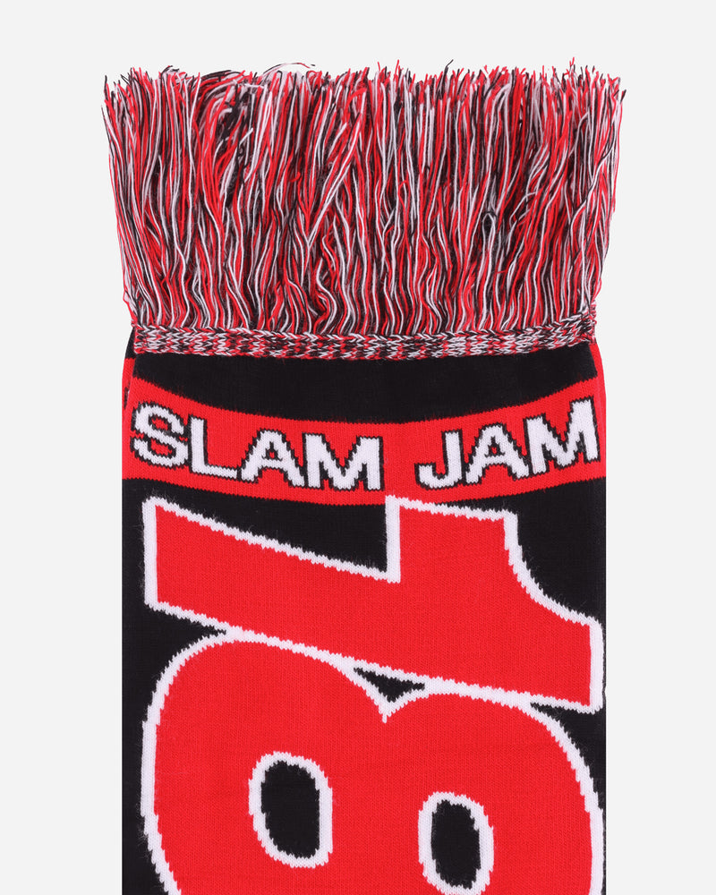 Slam Jam SJ Sballo Rossonero Scarf Black Red Gloves and Scarves Scarves and Warmneck PBMW201FA01W BLKRD01
