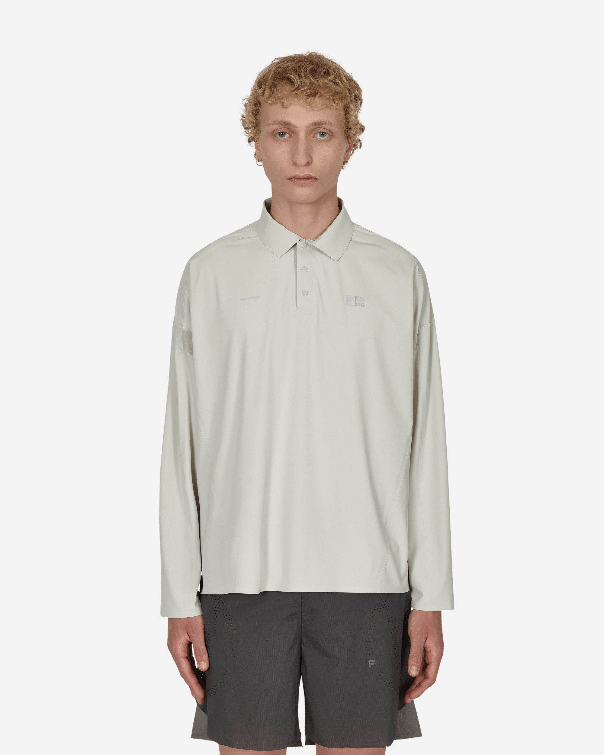 FILA Redefined Longsleeve Polo Shirt Grey