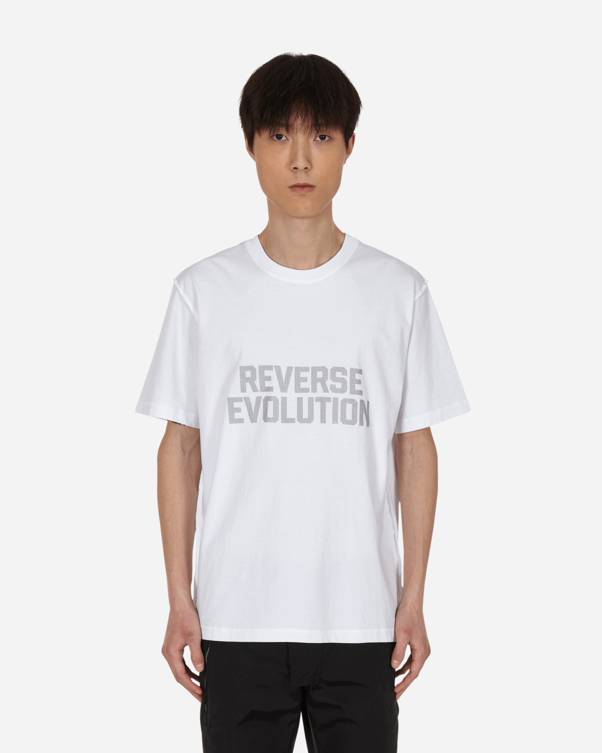 Slam Jam Devo Reverse Evolution Tee White/Black T-Shirts Shortsleeve BBM0012JY05 WHB001