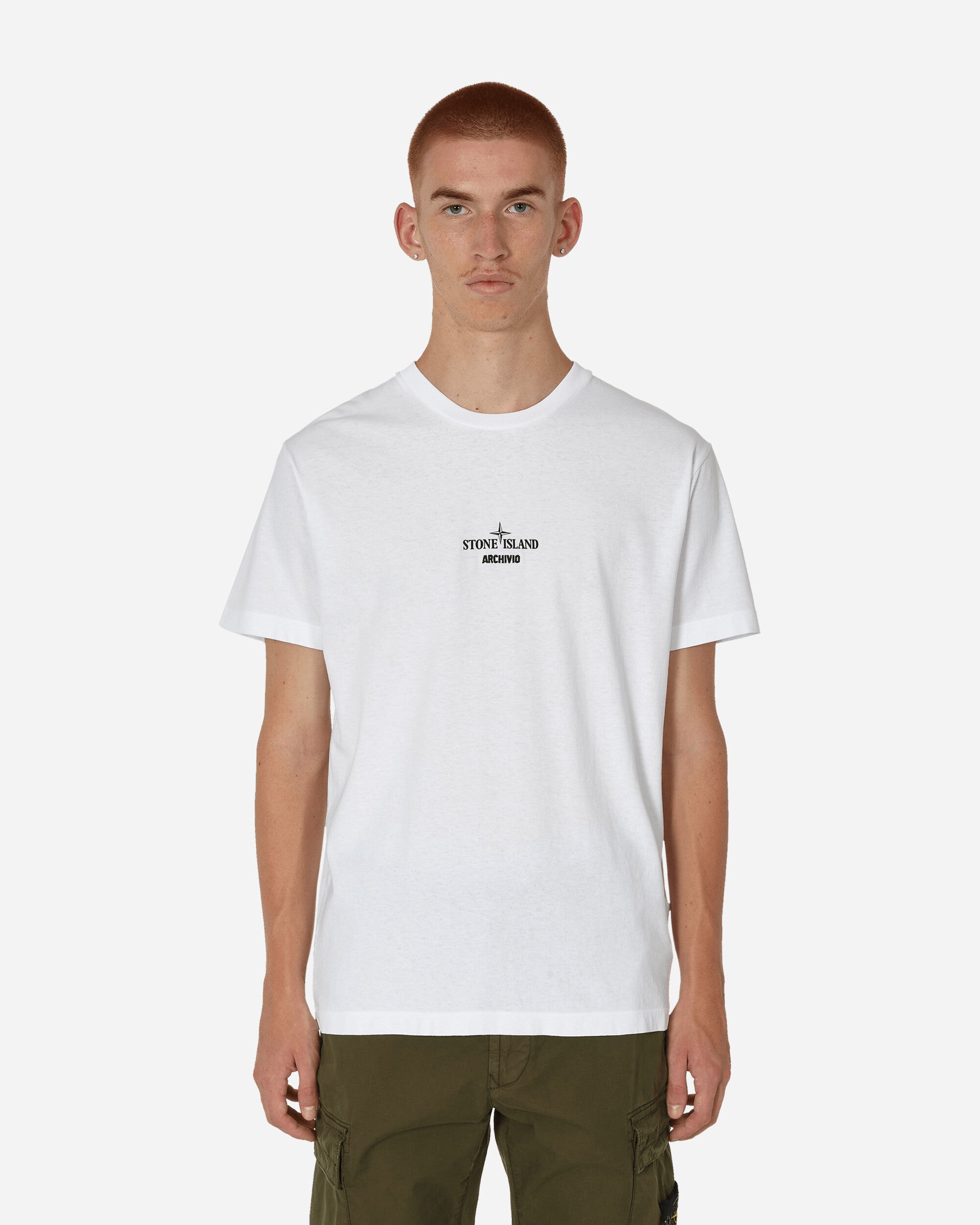 Stone Island Archivio Project Lino Watro T Shirt White