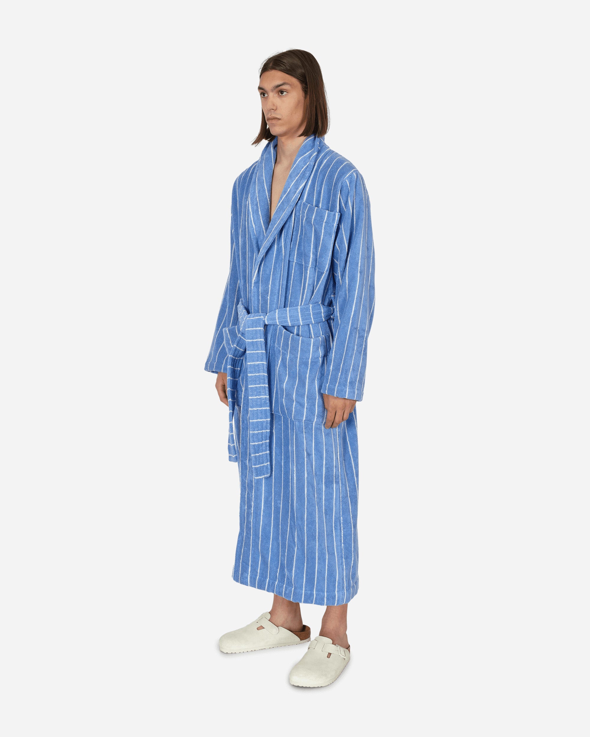 Tekla Classic Bathrobe Marseille Blue Stripes Underwear Pajamas CB MA