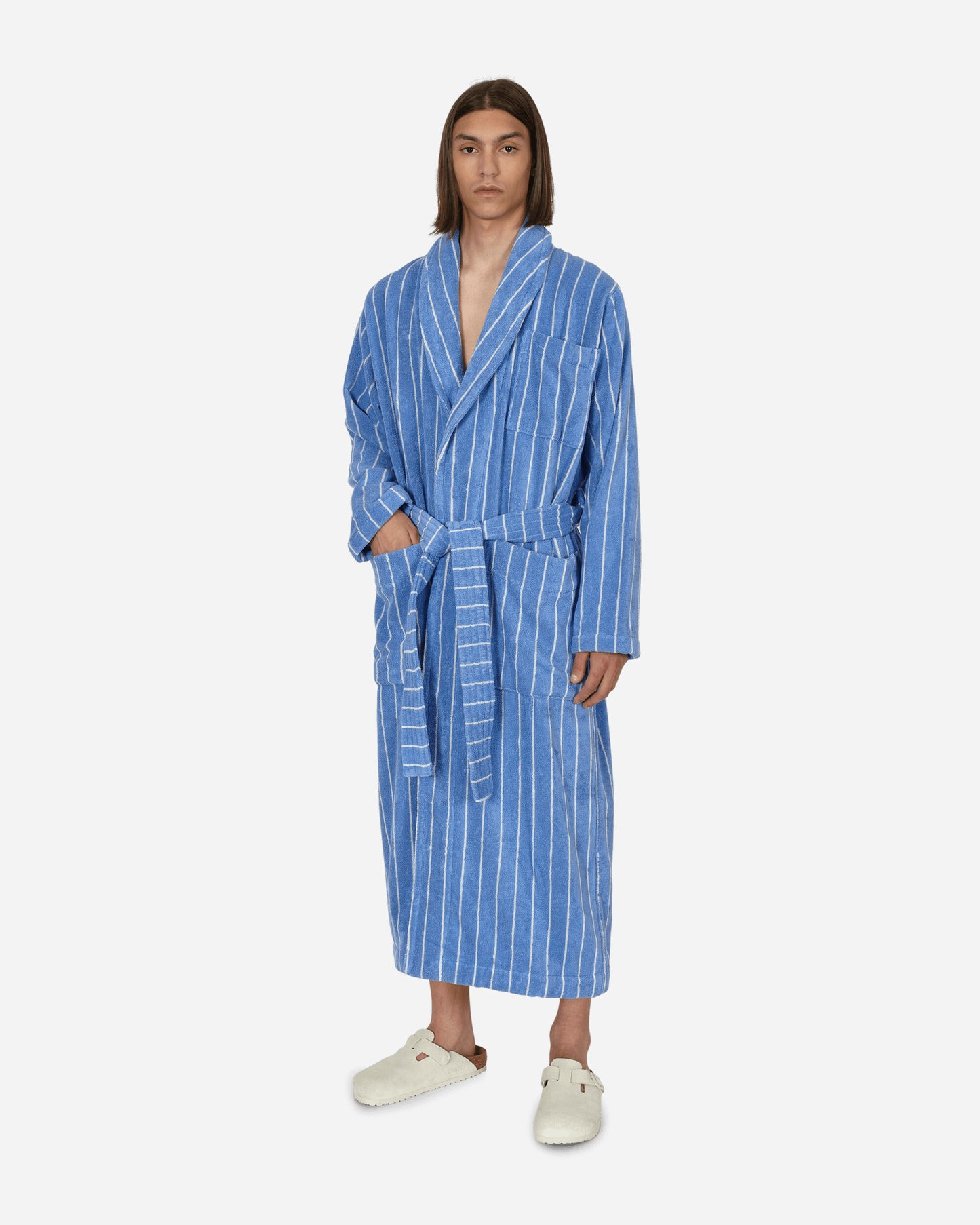 Tekla Classic Bathrobe Marseille Blue Stripes Underwear Pajamas CB MA