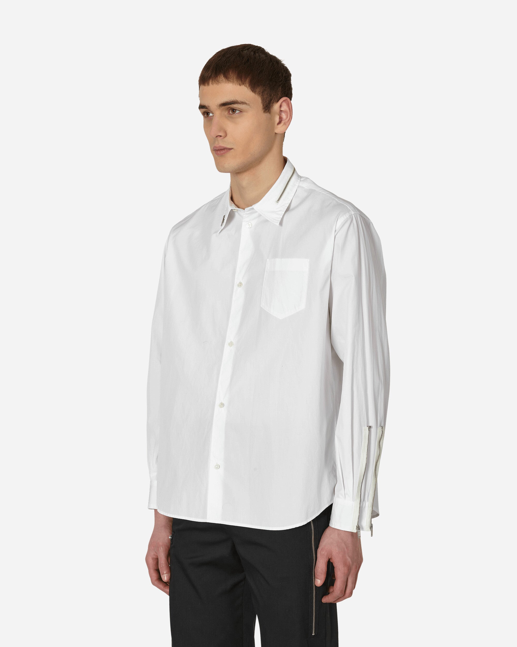 Undercover Zipper Shirt White Shirts Longsleeve Shirt UC1C4401 001