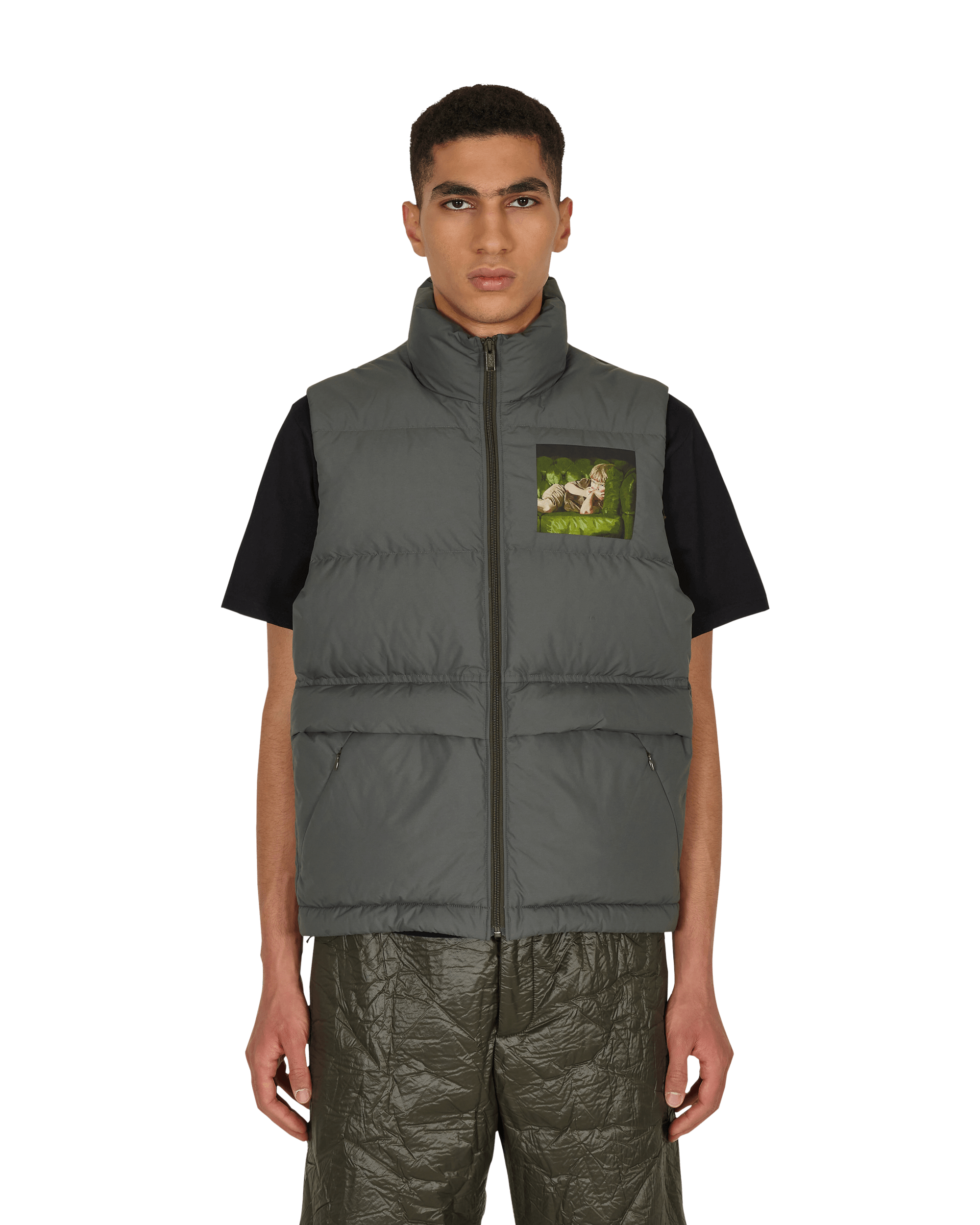 Undercover Vest Gray Khaki Coats and Jackets Vests UC2A4001 GRAY