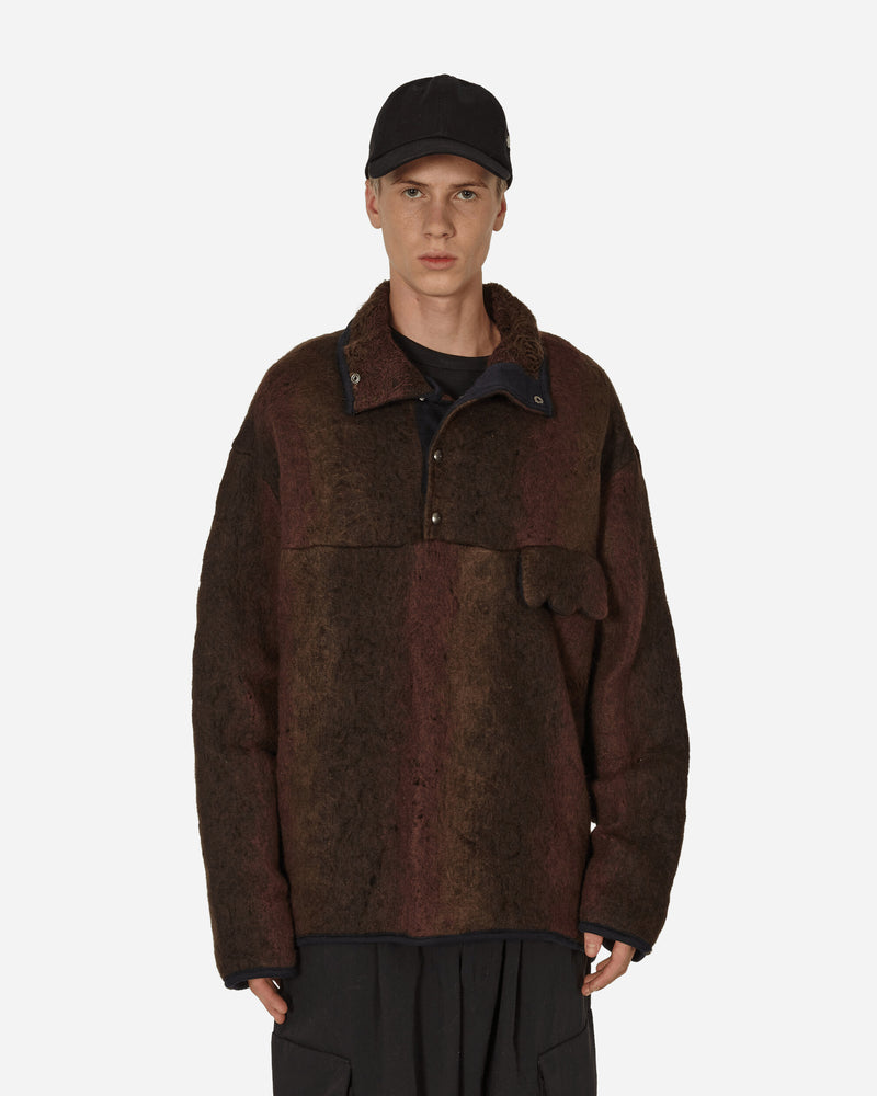 Doomboh Button-Up Pullover Brown