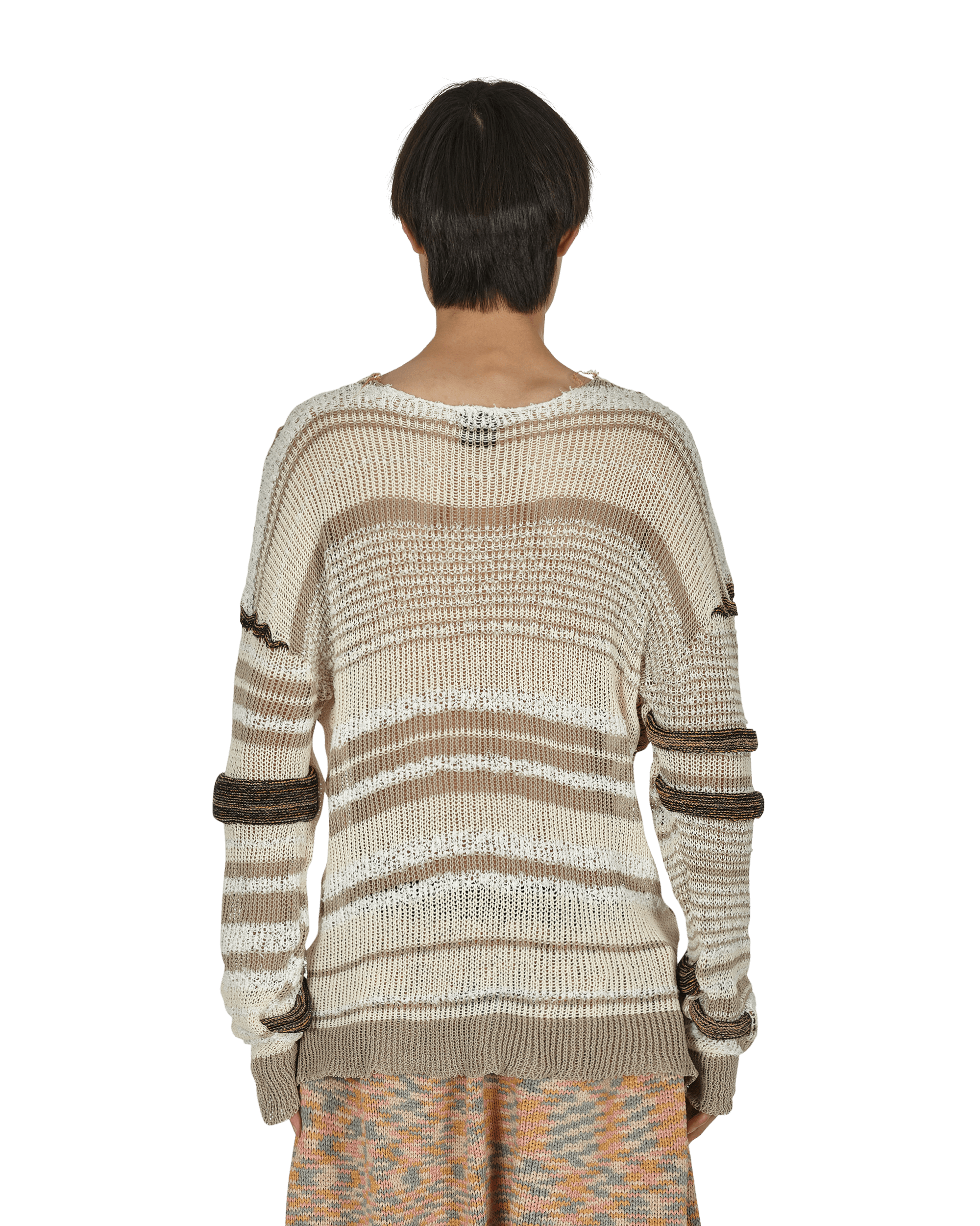 Vitelli Chaga Reverse Logo Stitch Sweater Grey/White Knitwears Sweaters SS22OKT010 008